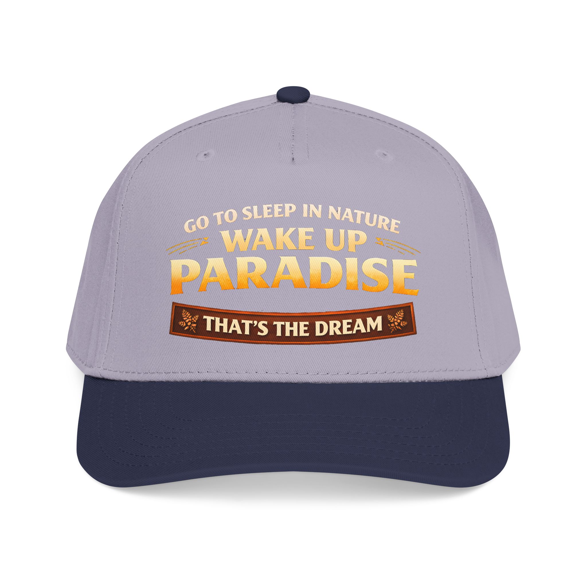 Baseball Cap - "Go sleep Nature-Wake Up Paradise" Design Scenic-Line