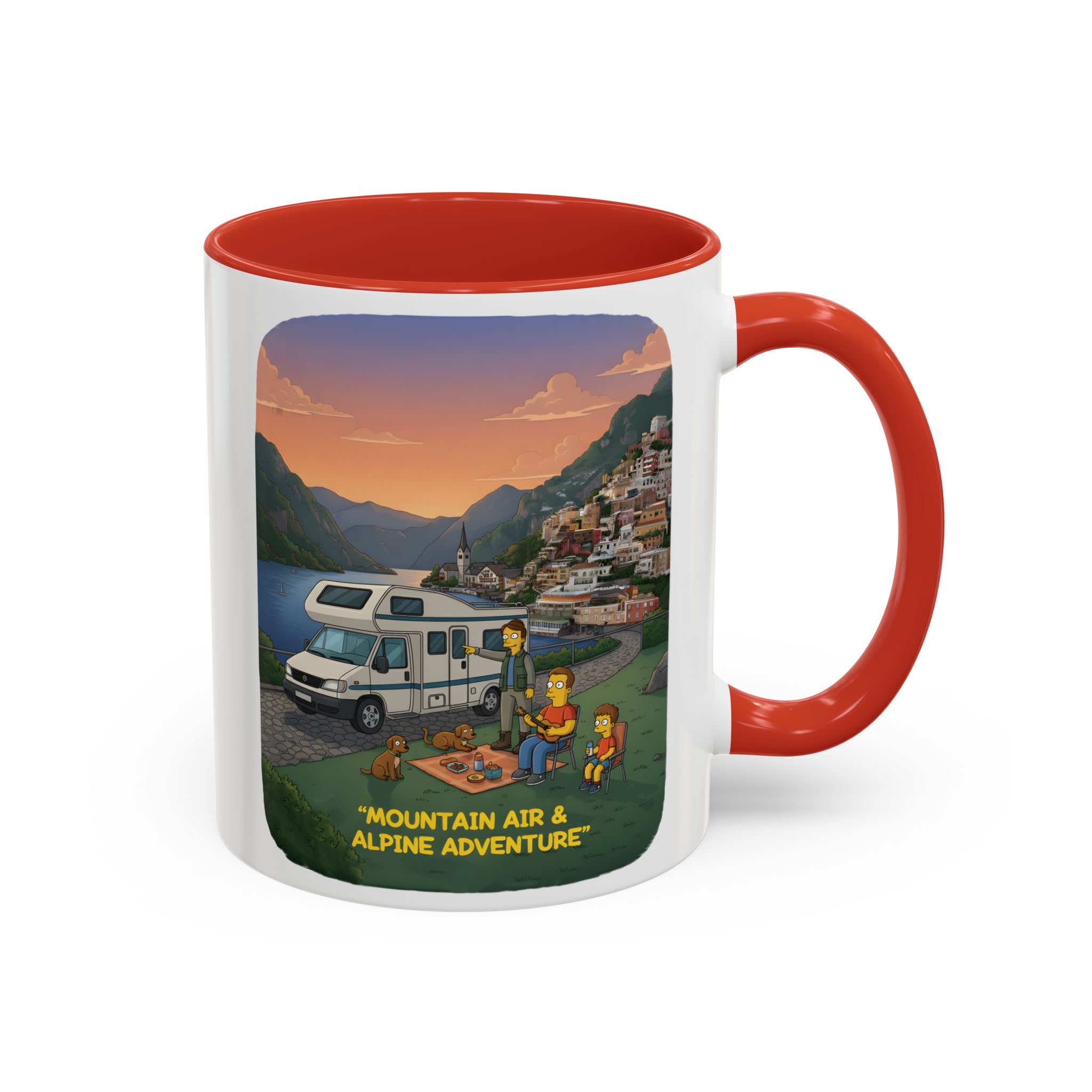 Accent Coffee Mug (11, 15oz) — "Mountain Air-Alpine Adventure" Design Sitcom-Line