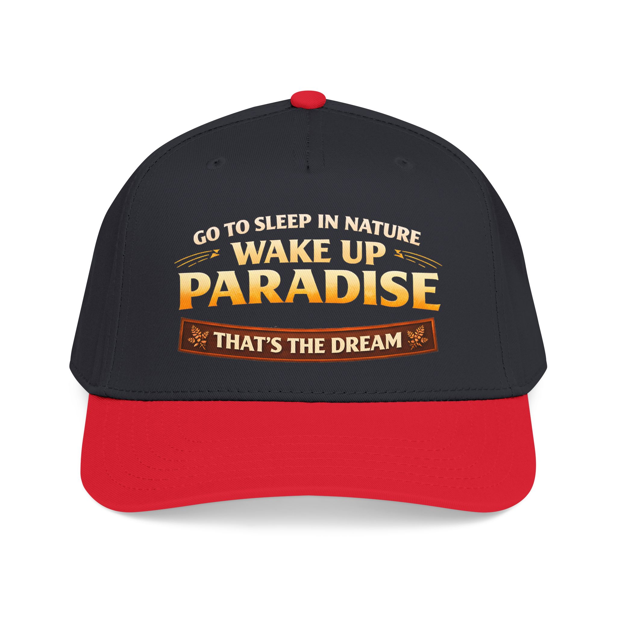 Baseball Cap - "Go sleep Nature-Wake Up Paradise" Design Scenic-Line