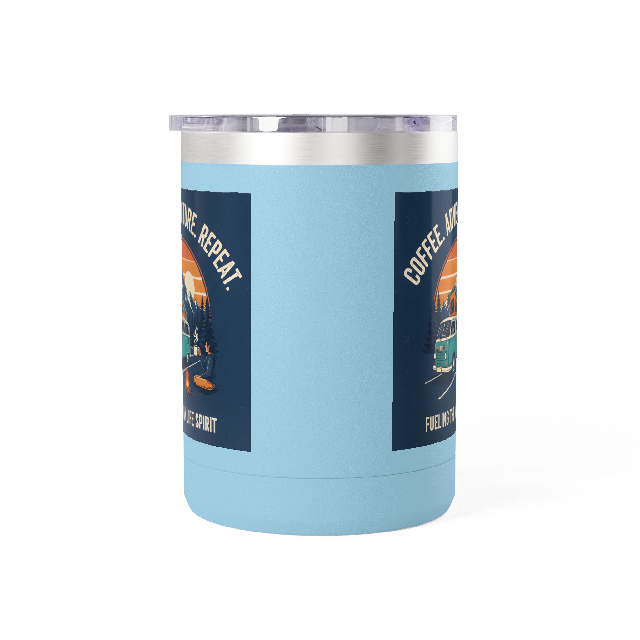 Coffee Mug Tumbler, 15oz — “Coffee. Adventure. Repeat.”