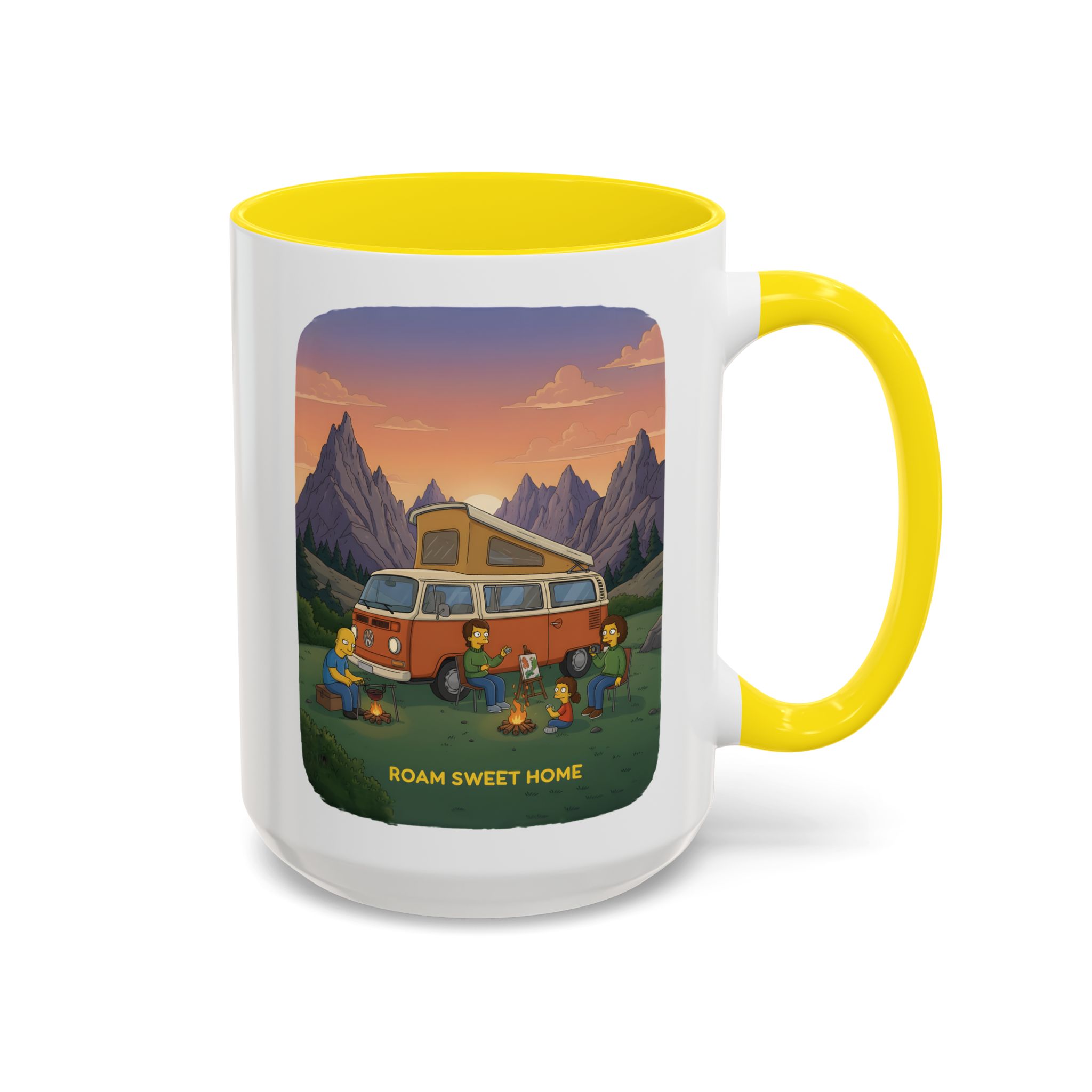Accent Coffee Mug (11, 15oz) — "Roam Sweet Home" Design Sitcom-Line