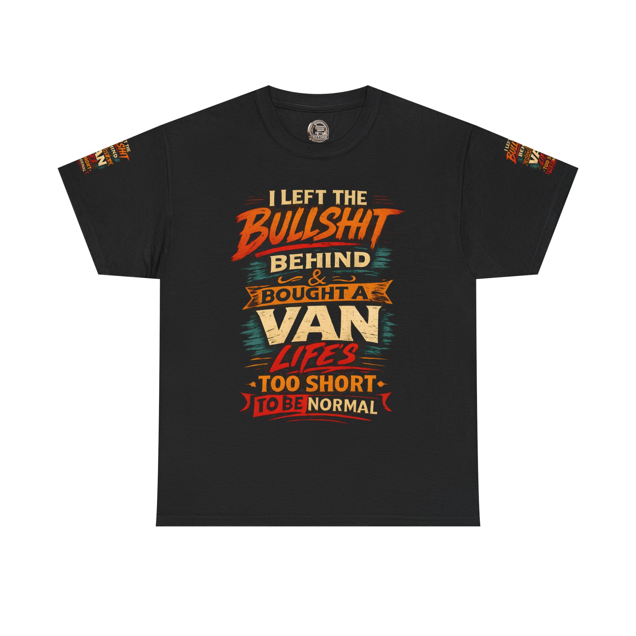 2359062297490370806_2048.jpeg Unisex Heavy Cotton Tee — "I Left The Bullshit" Design F**K-Line