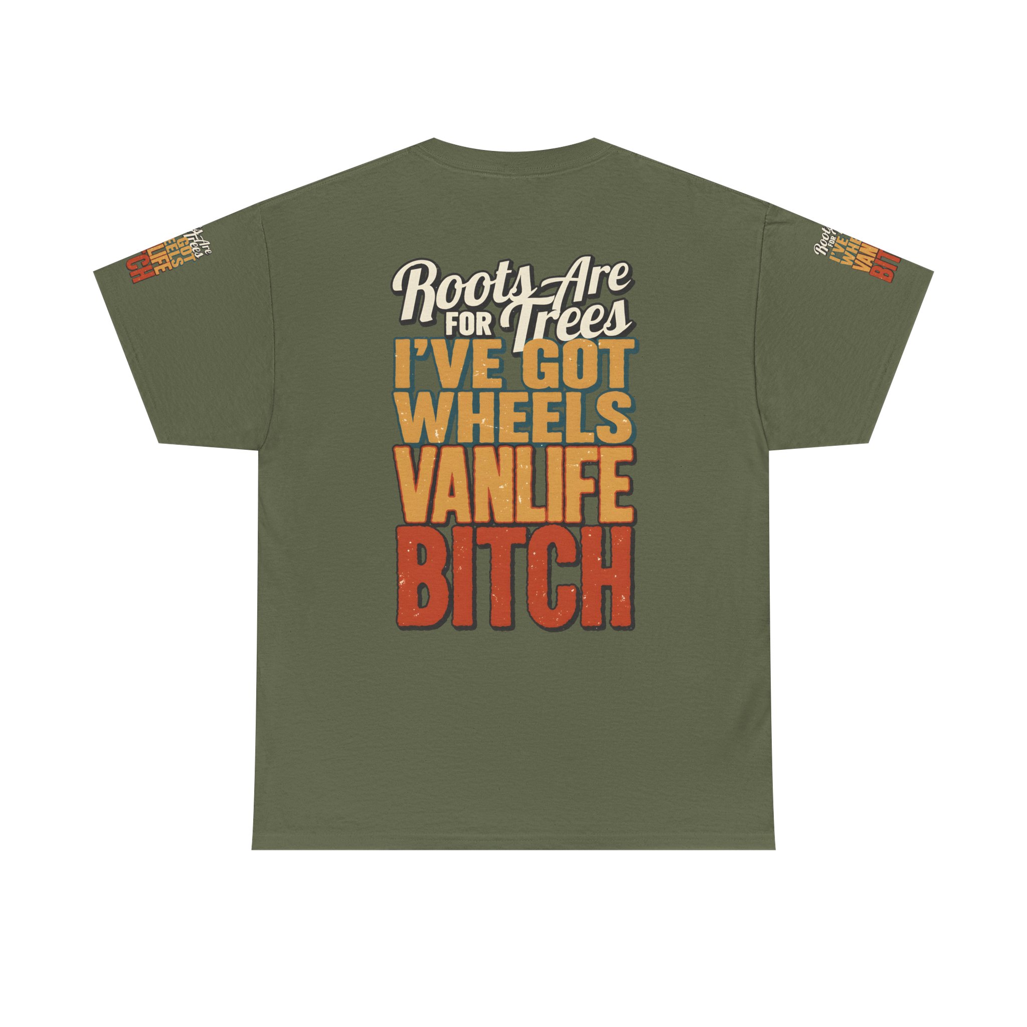 Unisex Heavy Cotton Tee — "Roots Are For Trees" Design F**K-Line
