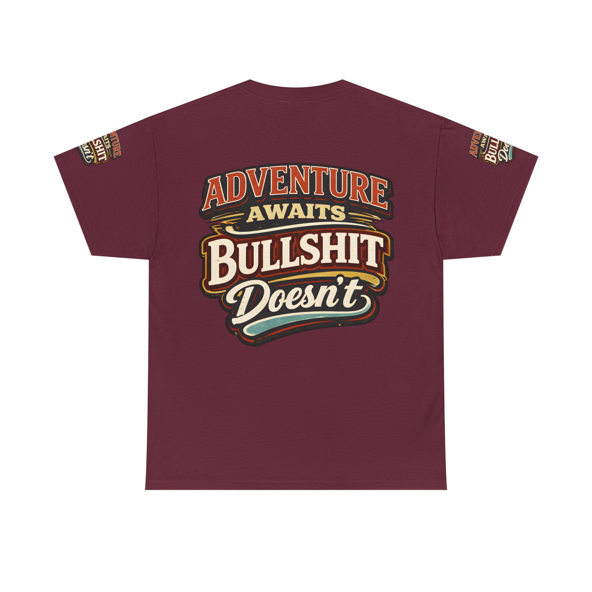 Unisex Heavy Cotton Tee — "Adventure Awaits" Design F**K-Line