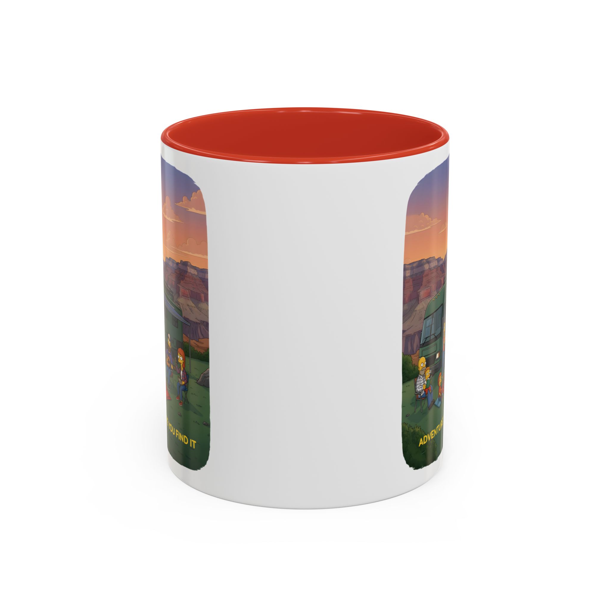 Accent Coffee Mug (11, 15oz) — "Adventure Is Where You Find It" Design Sitcom-Line