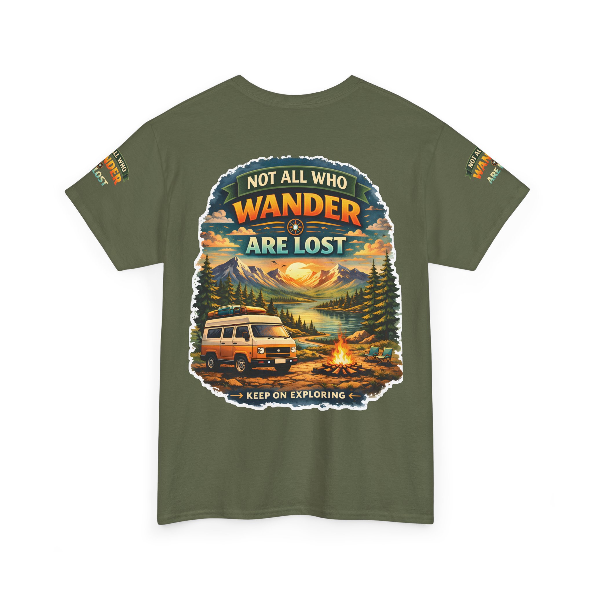 2385042869575168199_2048.jpeg Unisex Heavy Cotton Tee — "Not All Who Wander Are Lost" Design Scenic-Line
