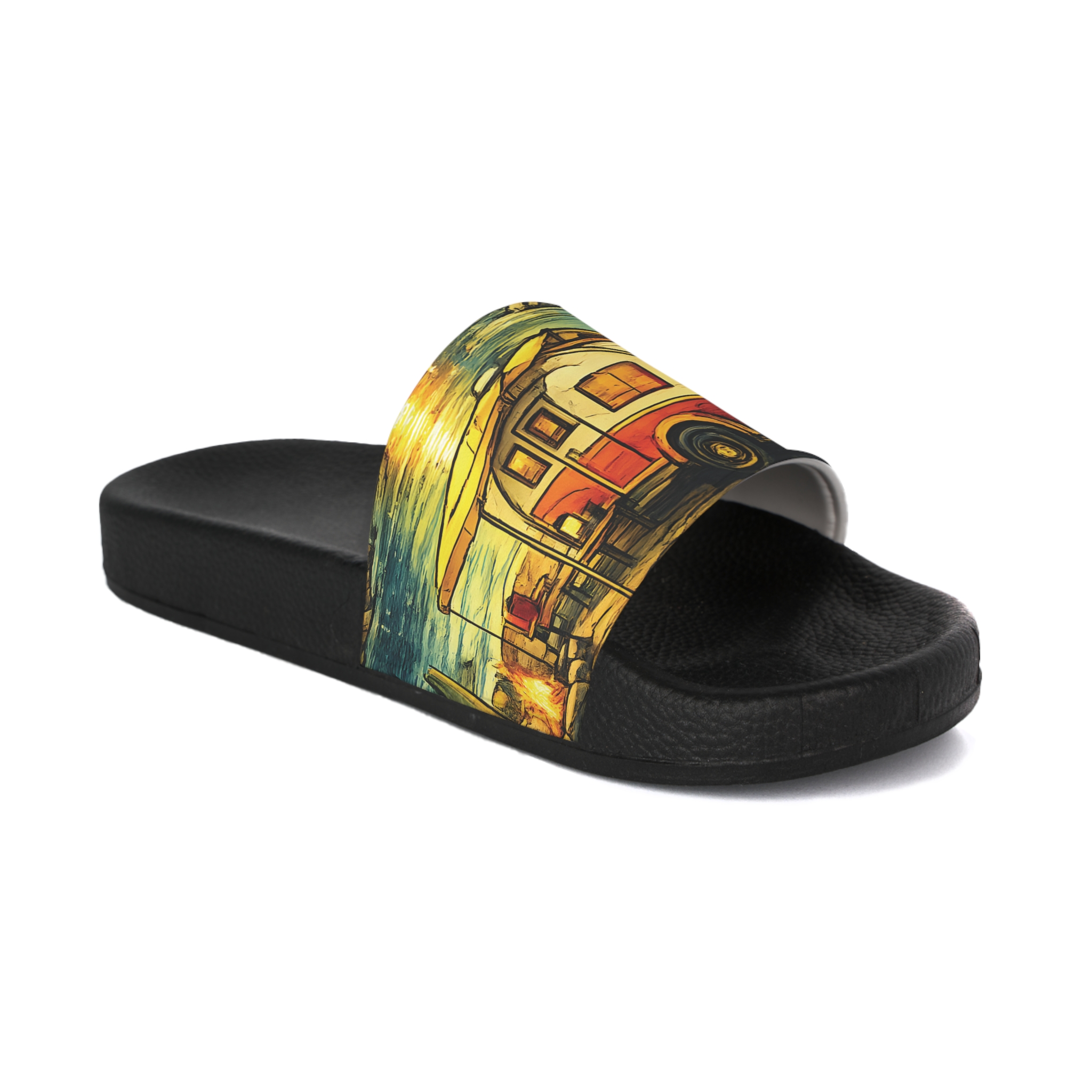 Women's Slide Sandals - Camper Slides (Cubic-Line)