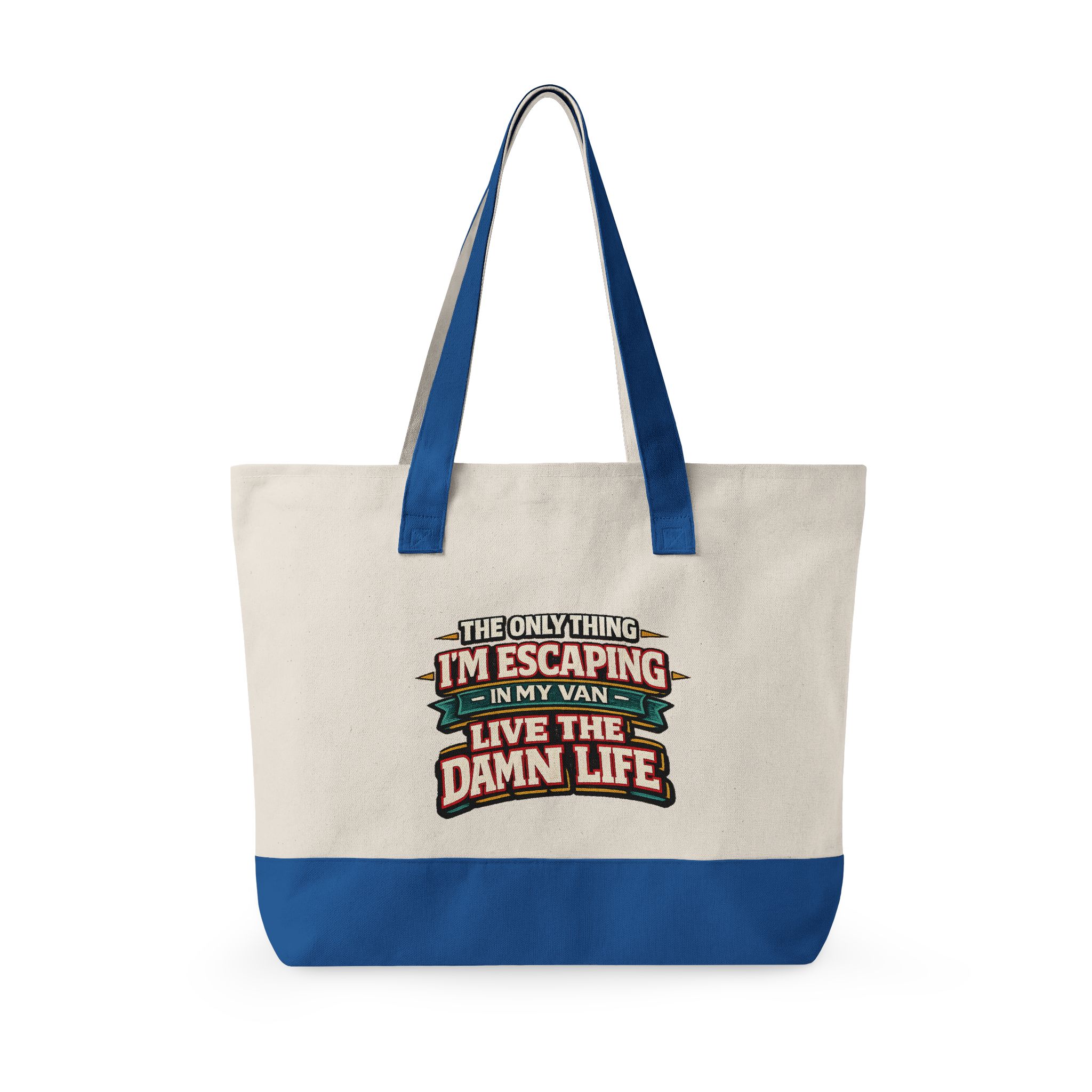 Zippered Canvas Tote — "The Only Thing Im Escaping" (Design F**K-Line)