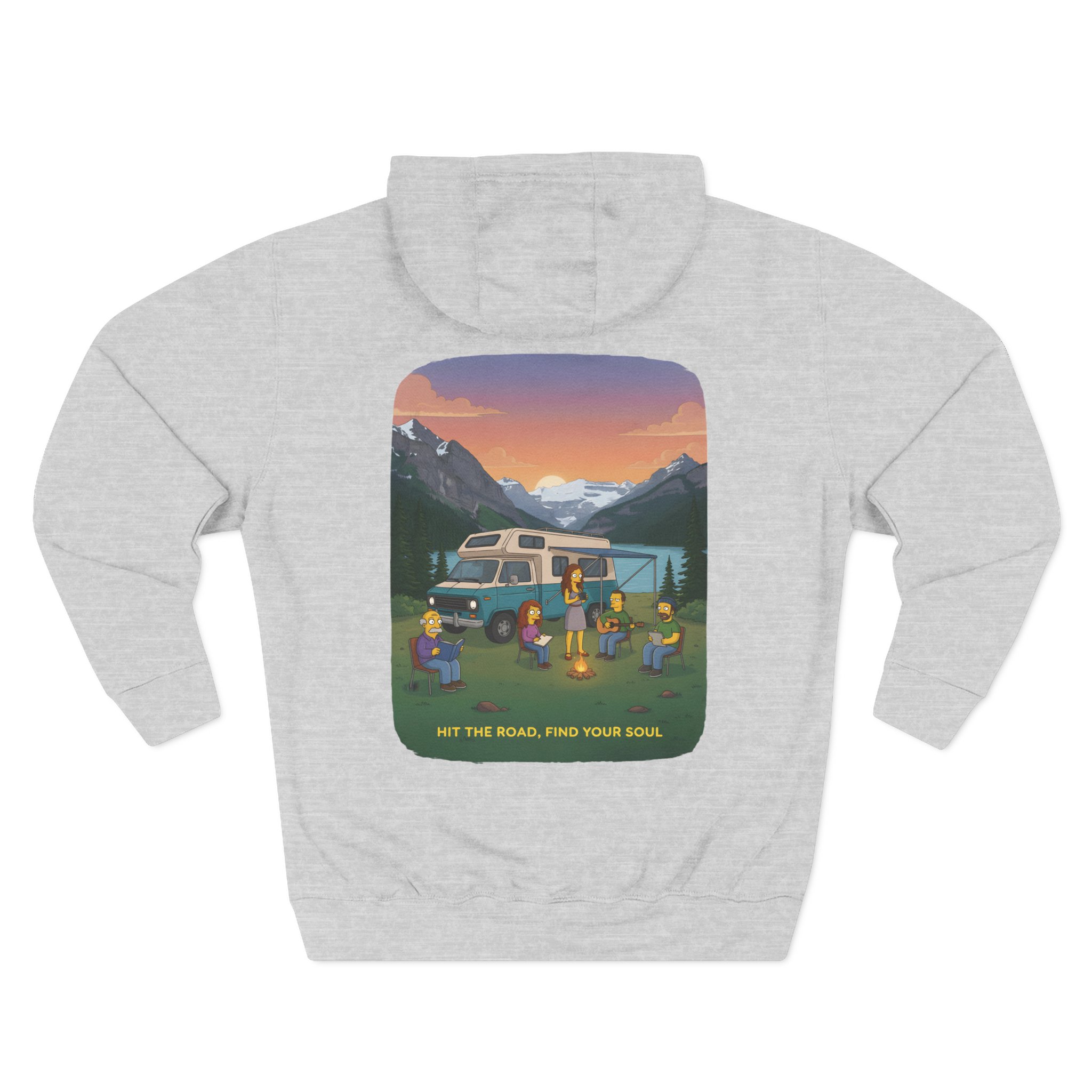 2395025263581947340_2048.jpeg Three-Panel Fleece Hoodie - "Hit The Road-Find Your Soul" Design Sitcom-Line
