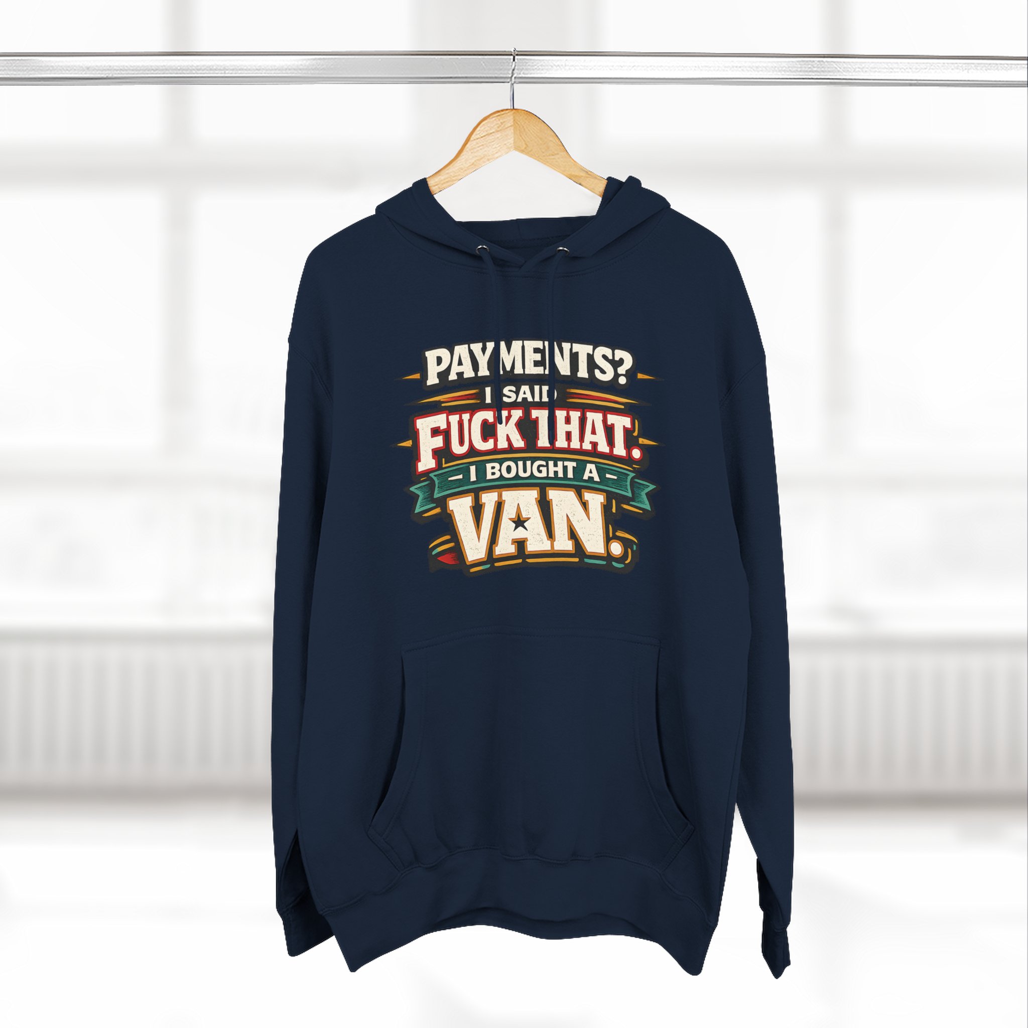 2395761387078757447_2048.jpeg Three-Panel Fleece Hoodie - "Payments?I Said" Design F**K-Line