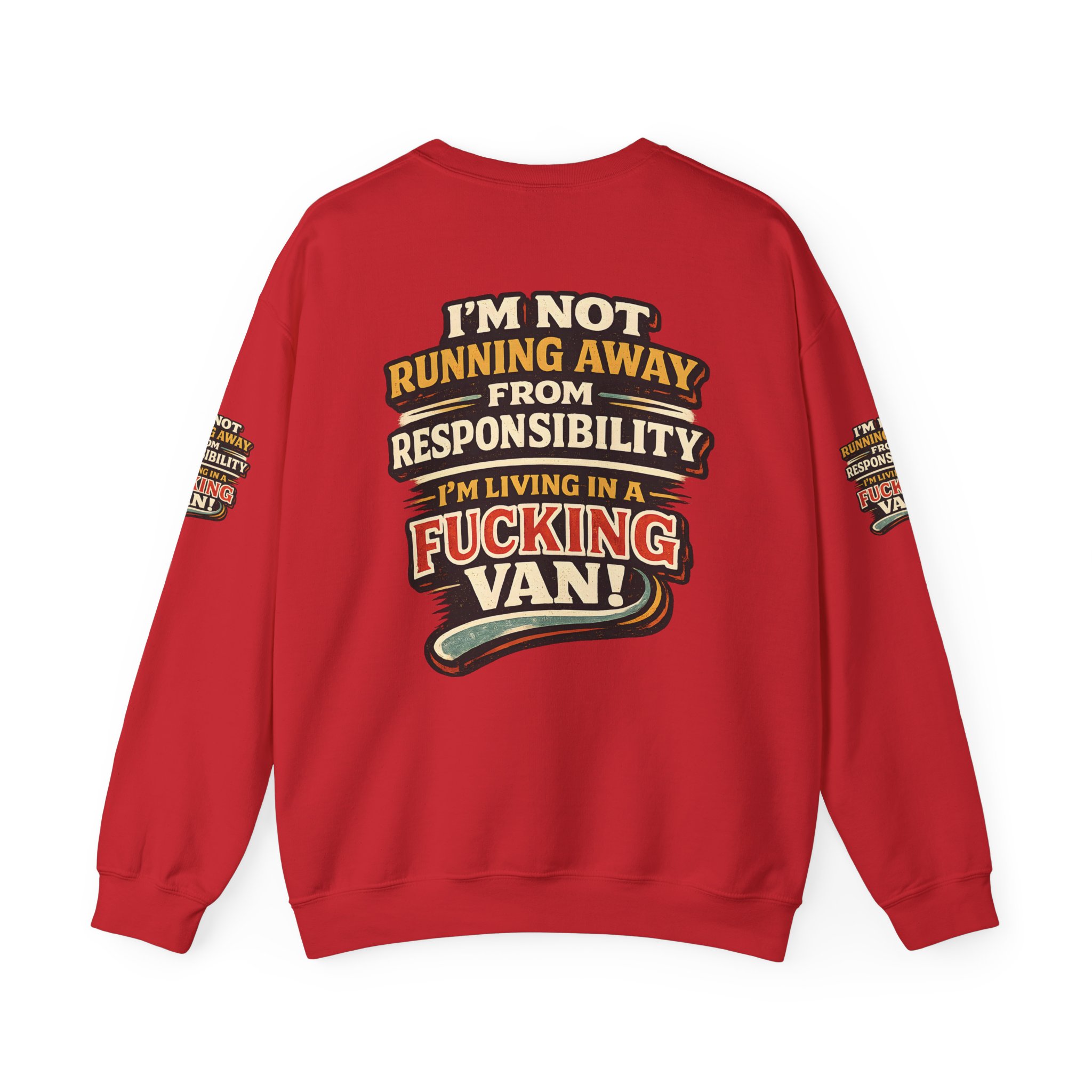 2405213023526790454_2048.jpeg Unisex Heavy Blend™ Crewneck Sweatshirt — "I`m Not running Away" Design F**K-Line