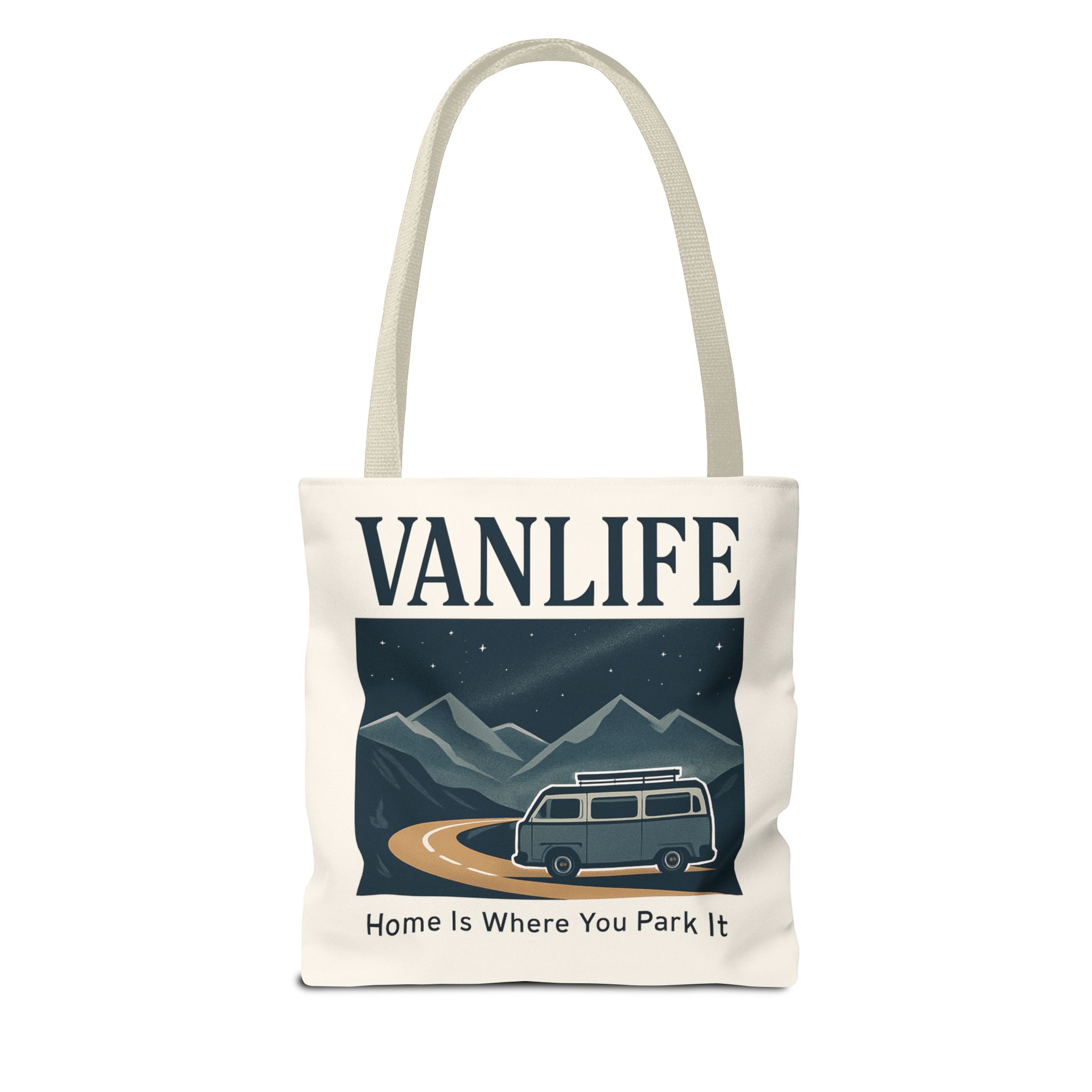 Vanlife Tote Bag — "Vanlife - Home Is Where You Park It" Campervan Beach/Adventure Tote