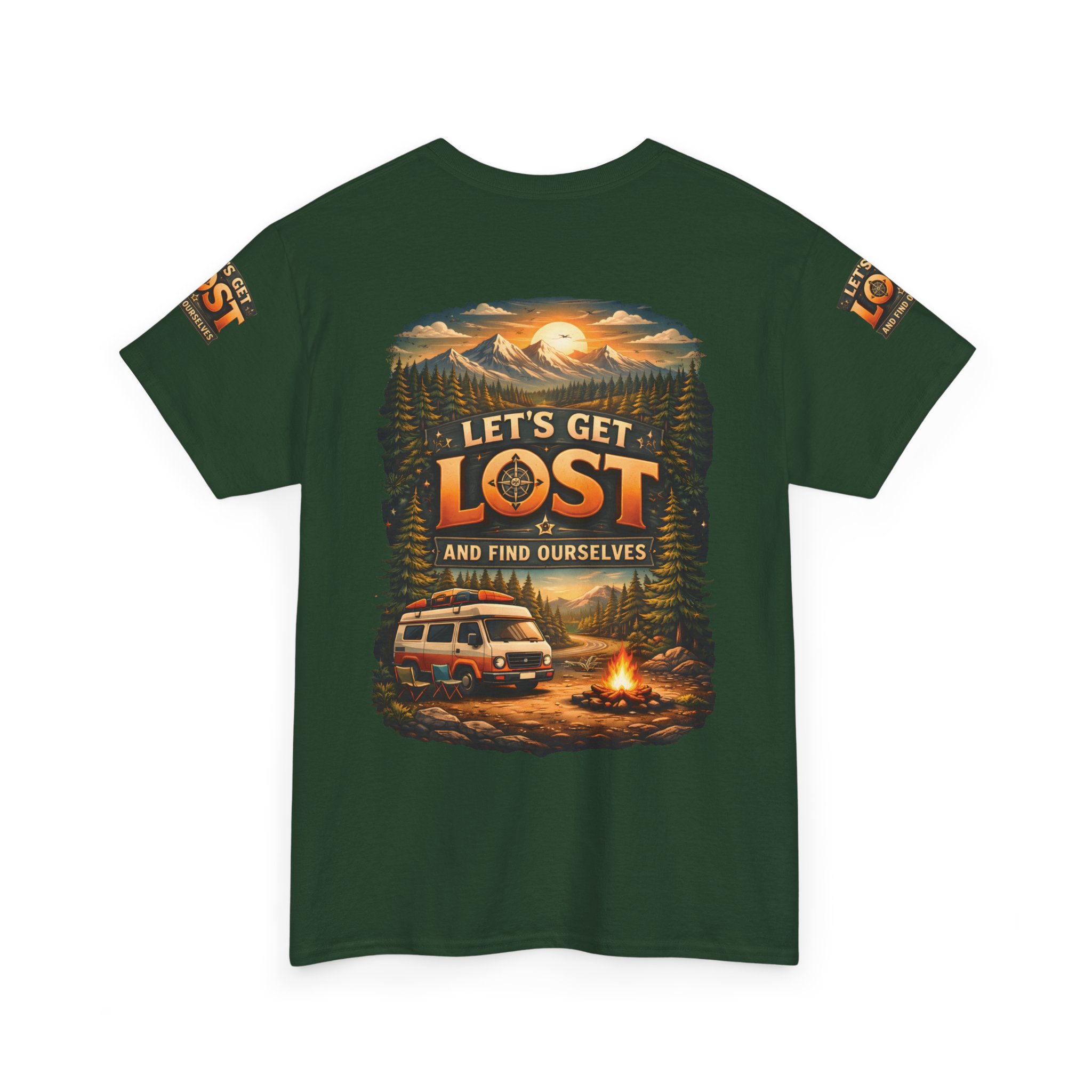 Unisex Heavy Cotton Tee — "Let´s Get Lost And Found Ourselfs" Design Scenic-Line