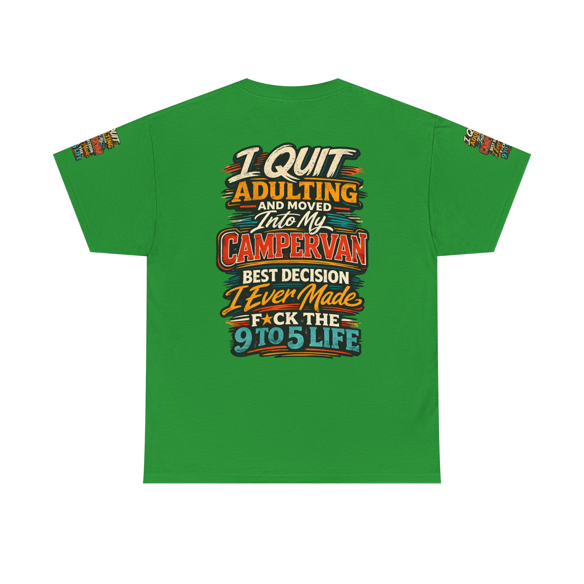 Unisex Heavy Cotton Tee — "I Quit Adulting" Design F**K-Line