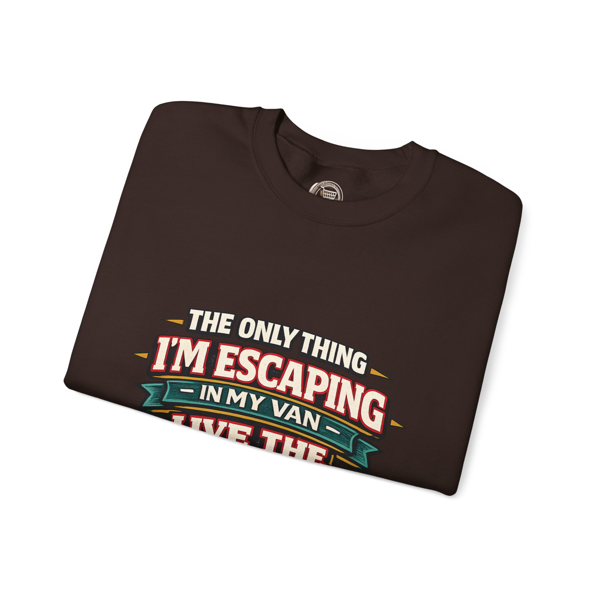 Unisex Heavy Blend™ Crewneck Sweatshirt — "The Only Thing I´m Escaping" Design F**K-Line