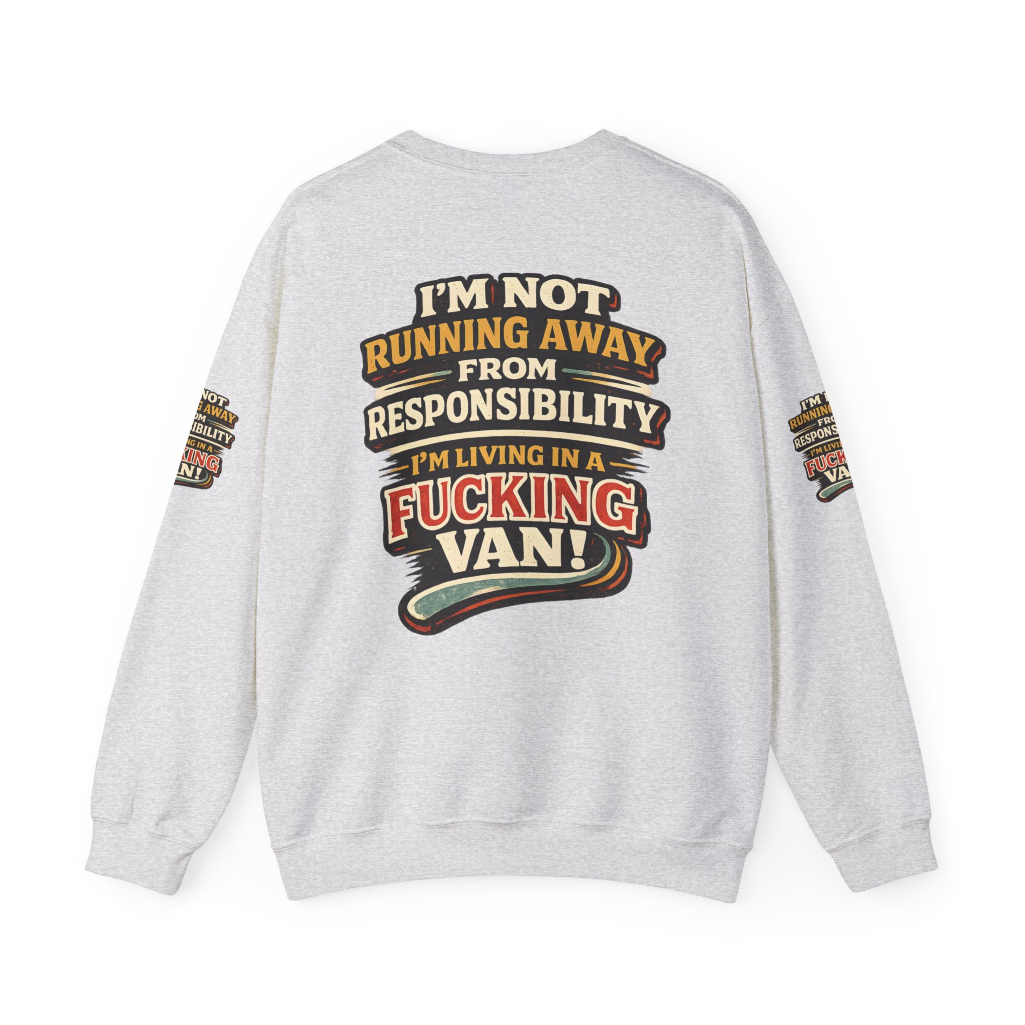 2443328574721412408_2048.jpeg Unisex Heavy Blend™ Crewneck Sweatshirt — "I`m Not running Away" Design F**K-Line