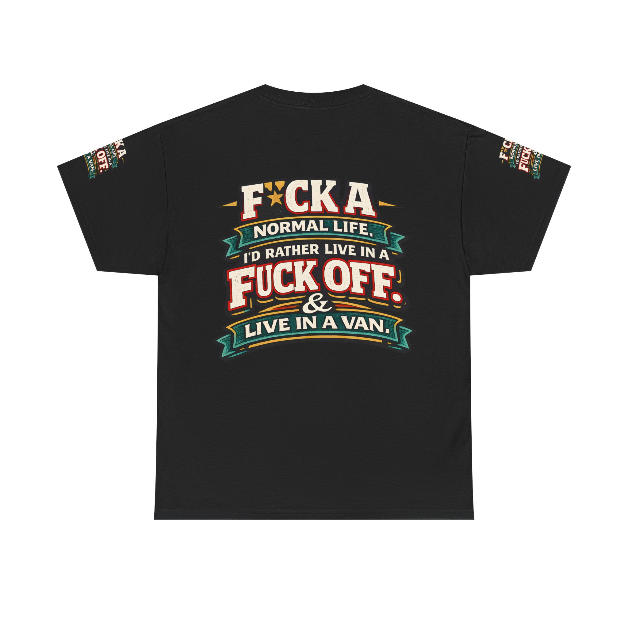 Unisex Heavy Cotton Tee — "Fuck A Normal Life" Design F**K-Line