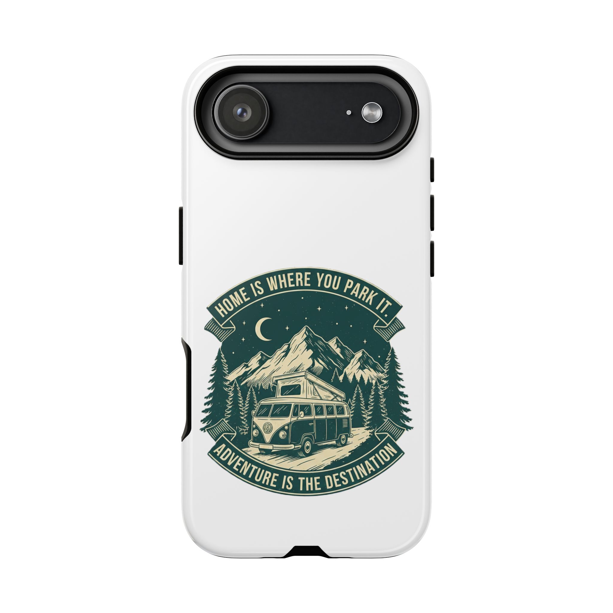 Phone Case — "Home Is Where You Park It-Adventure is the destination" Camper Van Design