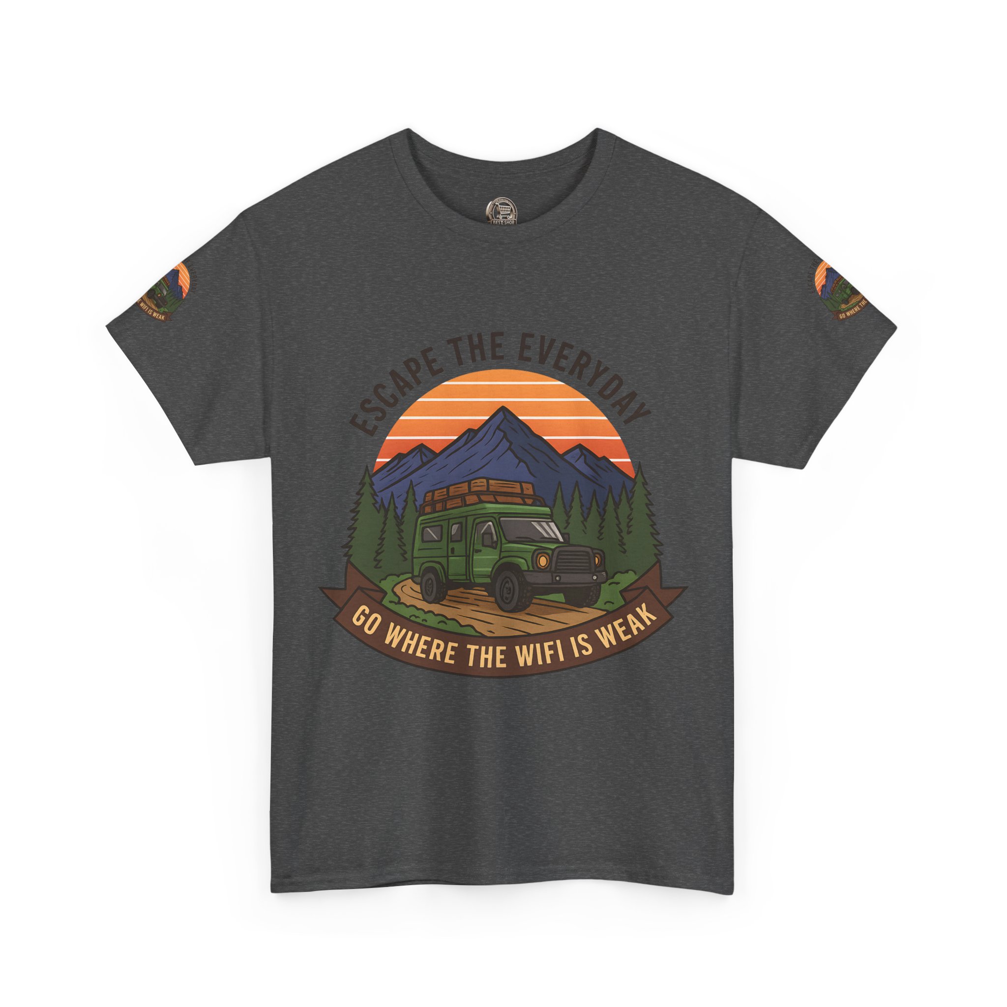 2451750138132637460_2048.jpeg Unisex Heavy Cotton Tee — "Go Where the WiFi Is Weak" Adventure Shirt