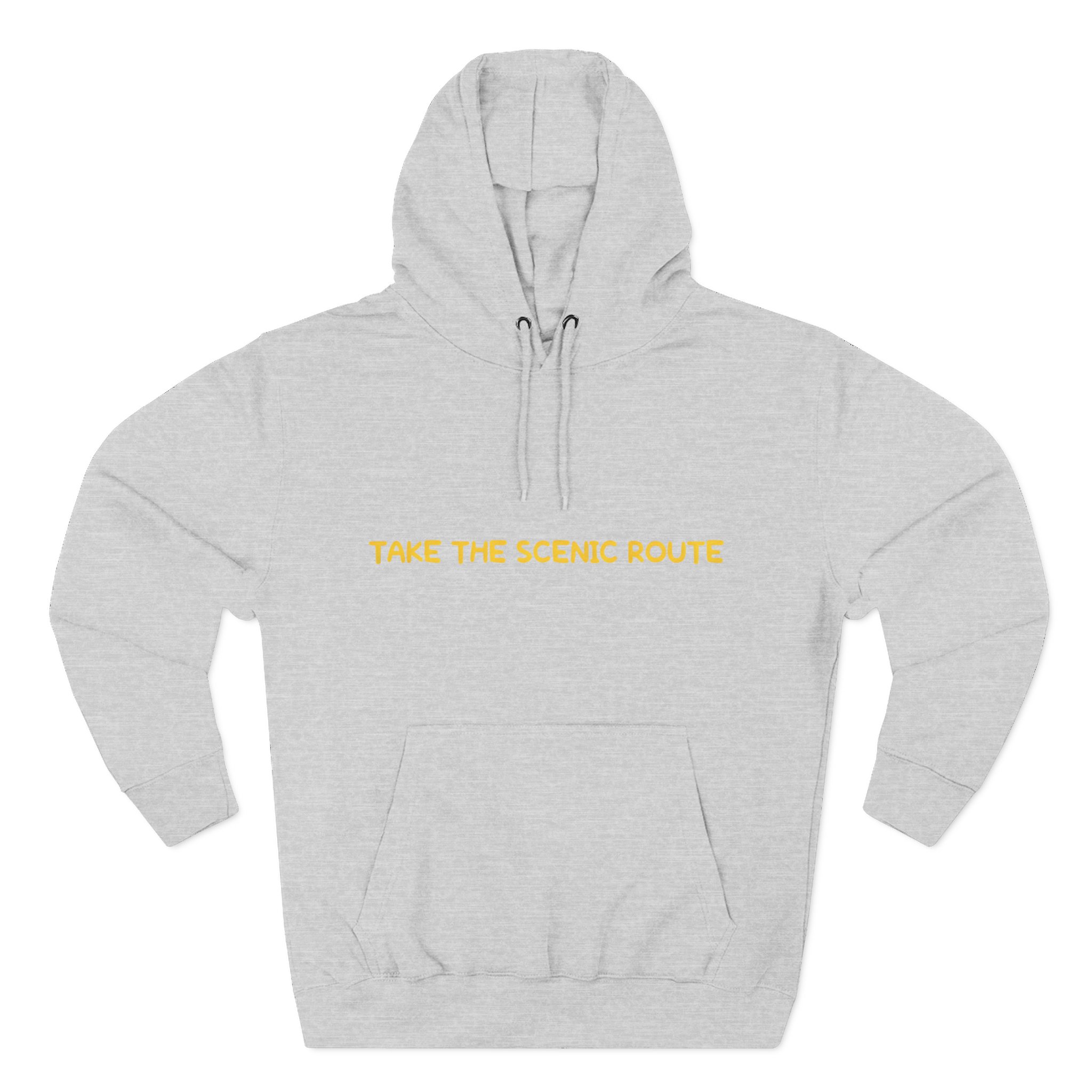 Three-Panel Fleece Hoodie - "Take The Scenic Route" Design Sitcom-Line