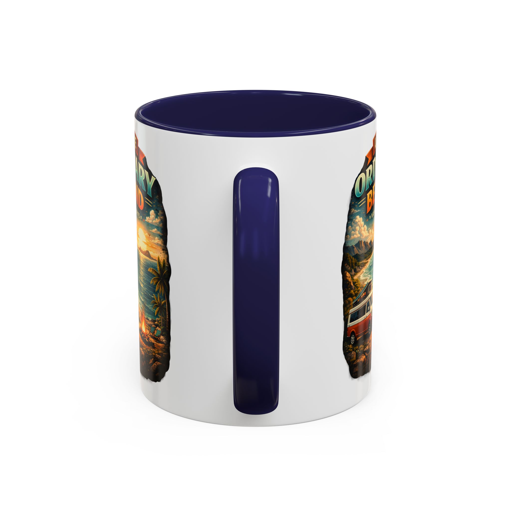 Accent Coffee Mug (11, 15oz) — "Leave Ordinary Behind" Design Scenic-Line