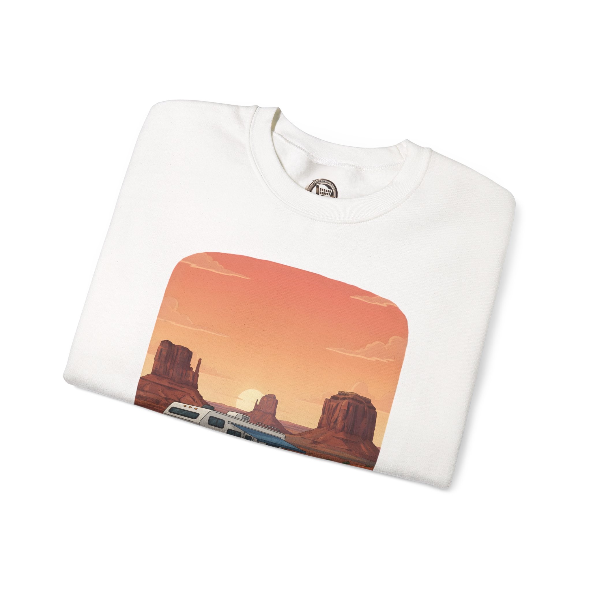 Unisex Heavy Blend™ Crewneck Sweatshirt — "Life Is A Journey-Not A Destination" Design Sitcom-Line