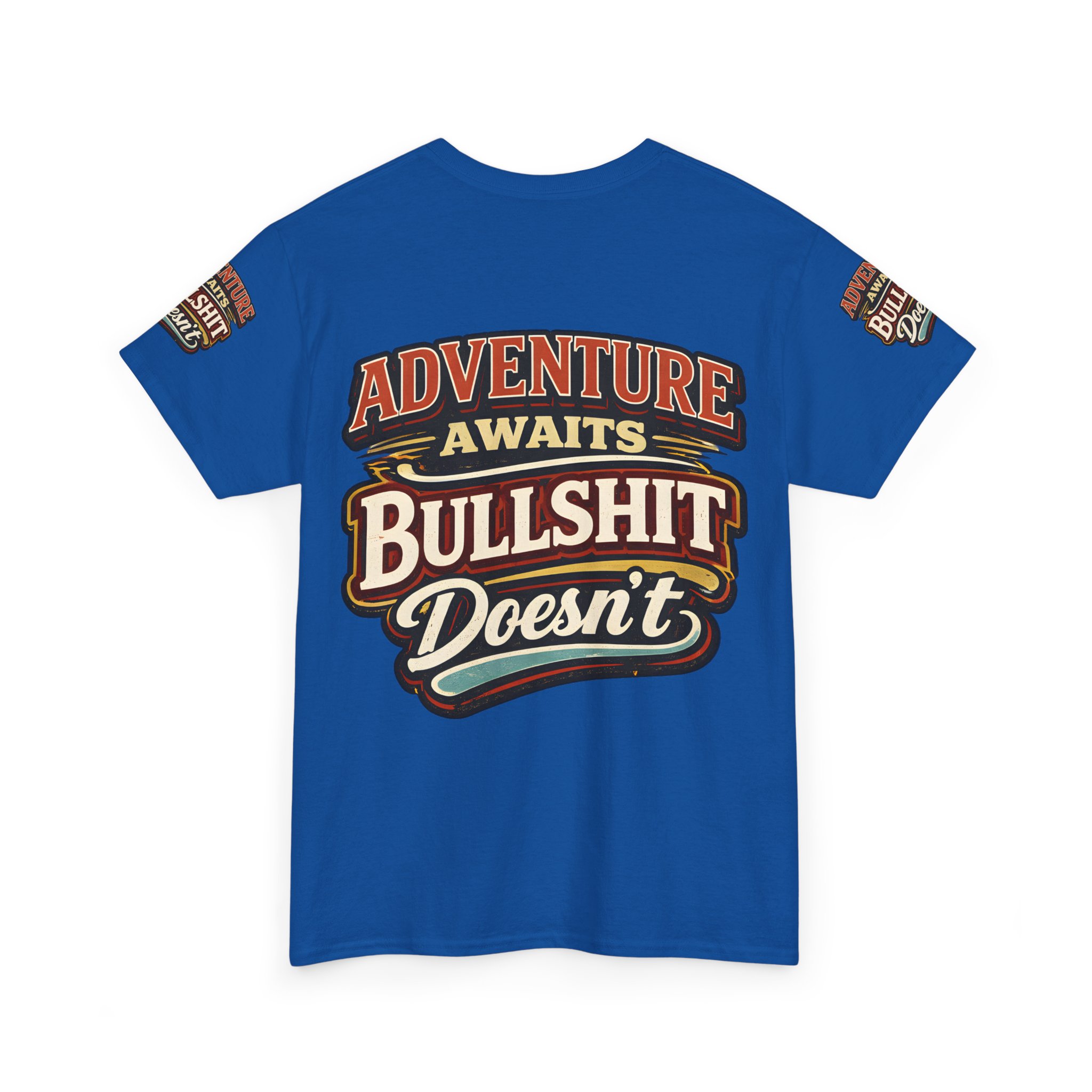 Unisex Heavy Cotton Tee — "Adventure Awaits" Design F**K-Line
