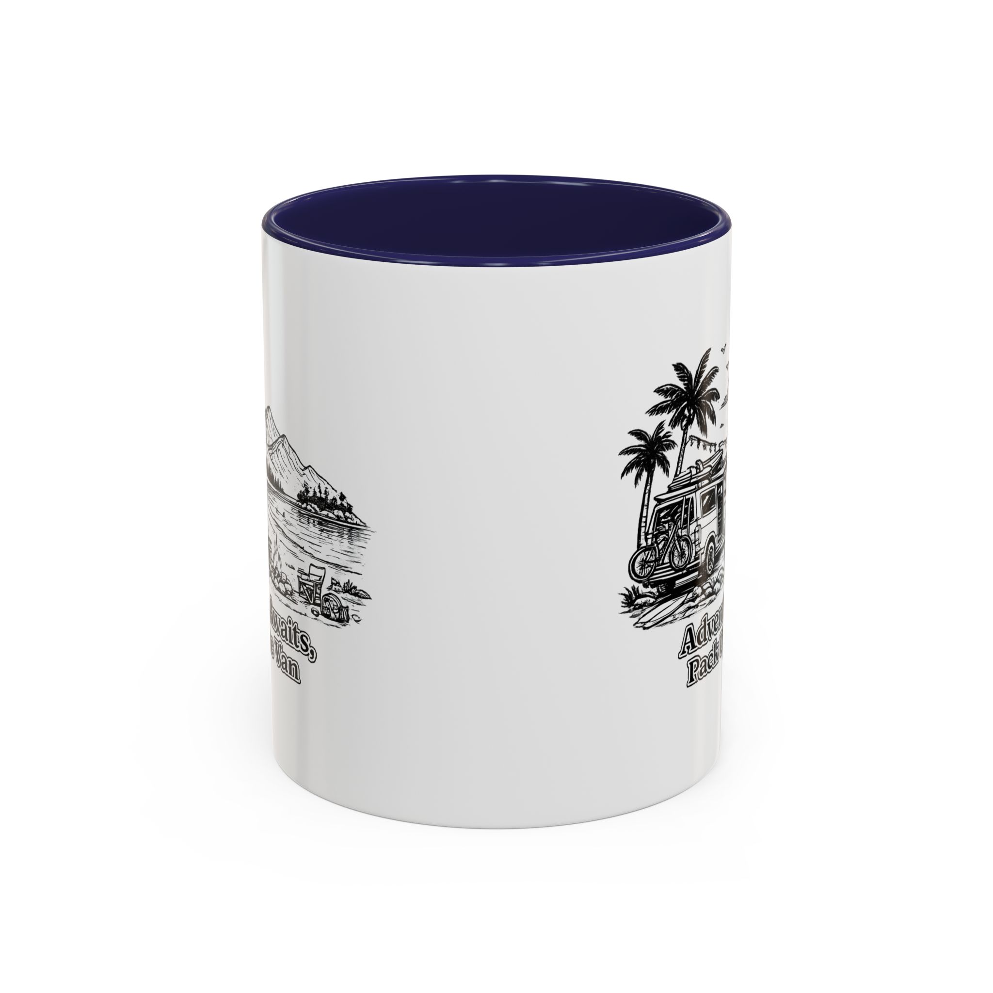 2476307422339365210_2048.jpeg Accent Coffee Mug (11, 15oz) — "Adventure Awaits,Pack Up The Van" Design Minimal-Line