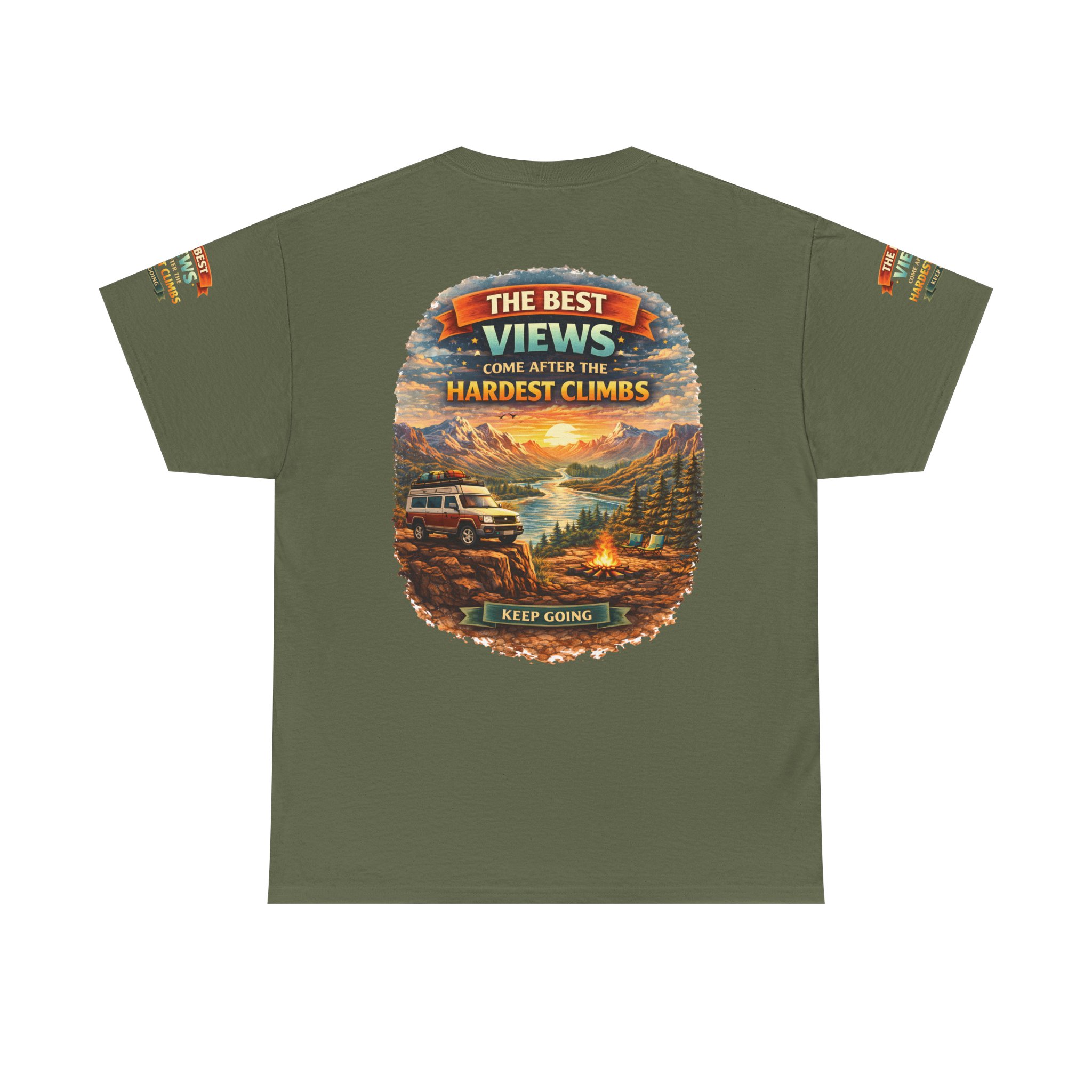 247967874036999948_2048.jpeg Unisex Heavy Cotton Tee — "The Best Views" Design Scenic-Line
