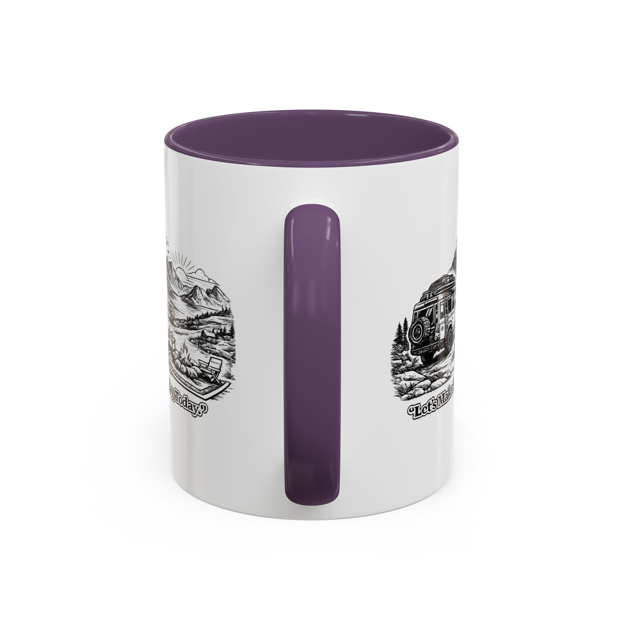 Accent Coffee Mug (11, 15oz) — "Lets make Someday, Today?" Design Minimal-Line