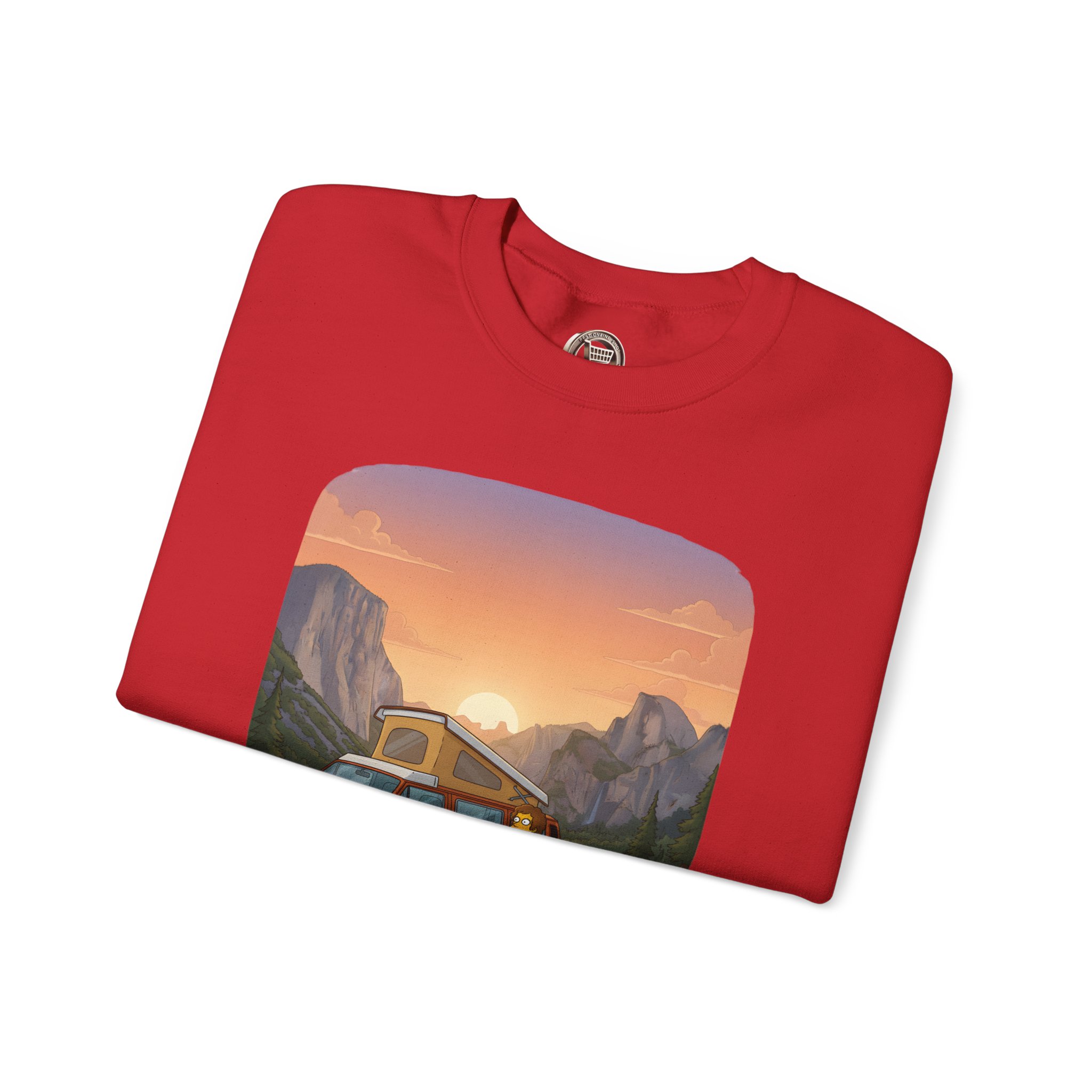 Unisex Heavy Blend™ Crewneck Sweatshirt — "Camp Where You Roam" Design Sitcom-Line