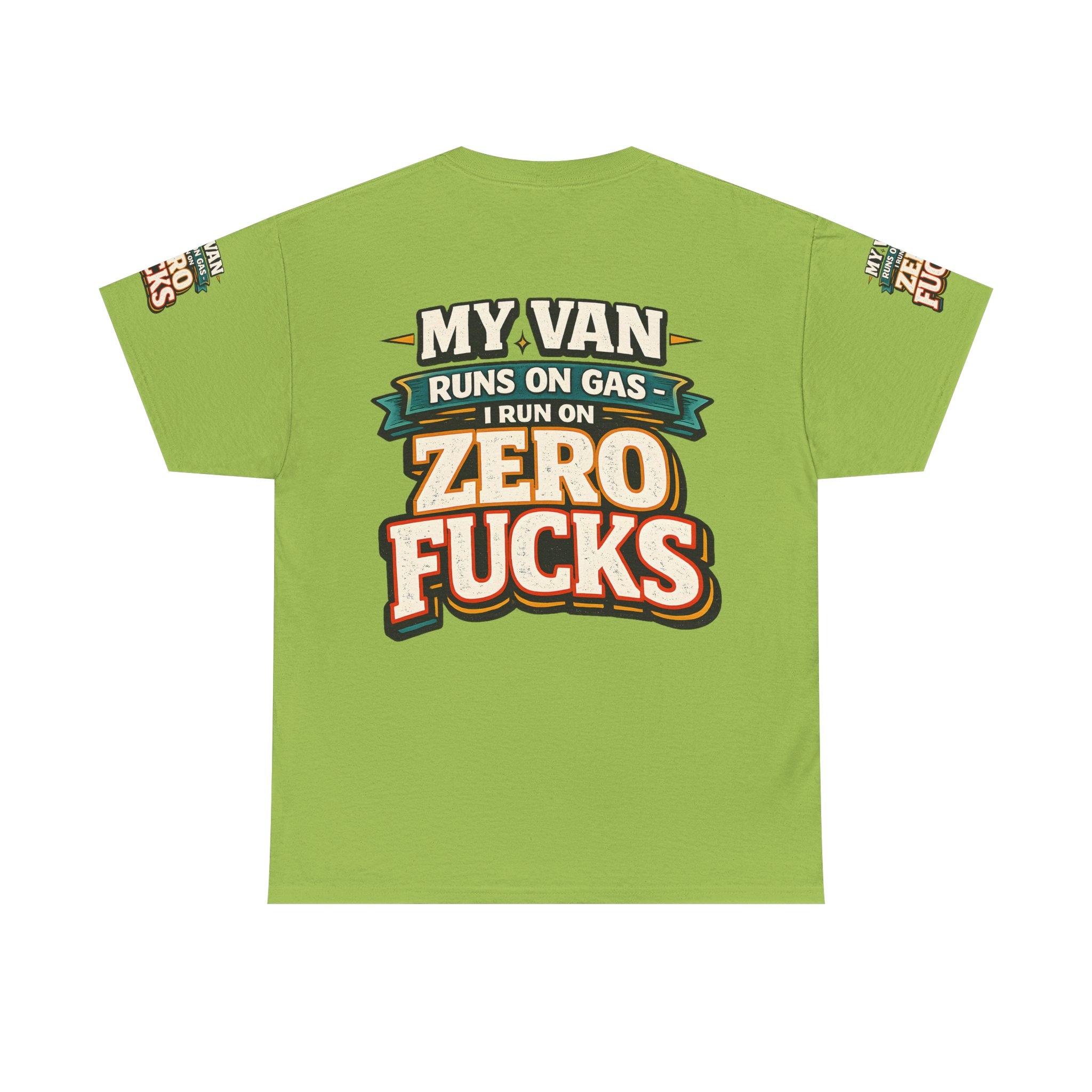 Unisex Heavy Cotton Tee — "My Van Runs On Gas" Design F**K-Line