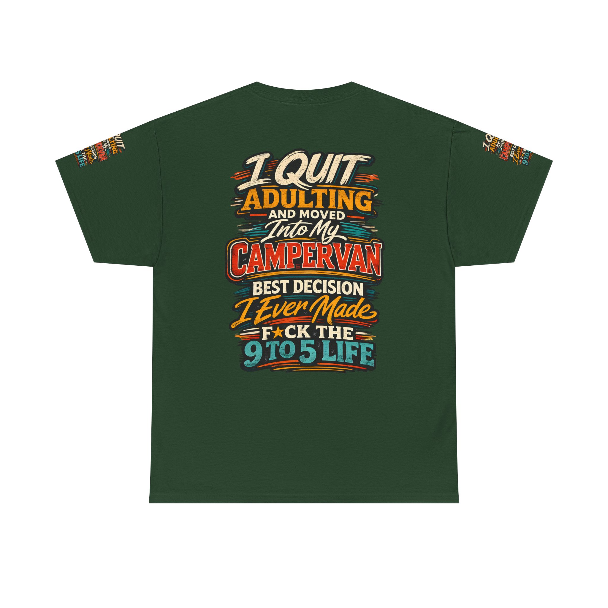 Unisex Heavy Cotton Tee — "I Quit Adulting" Design F**K-Line