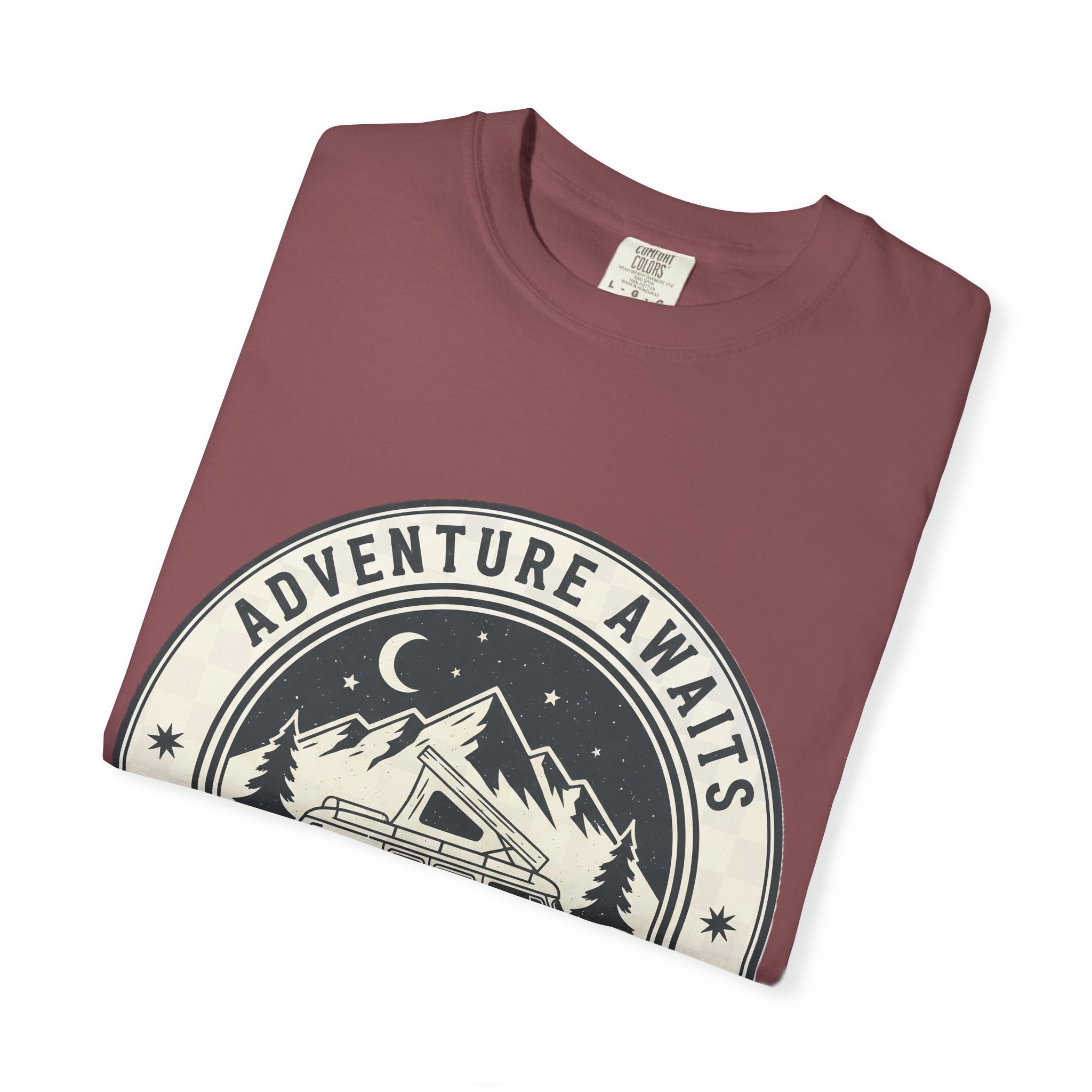 T-Shirt — "Adventure Awaits-Go Where You Feel Most Alive" (Only Front Printed) Outdoor Travel Tee