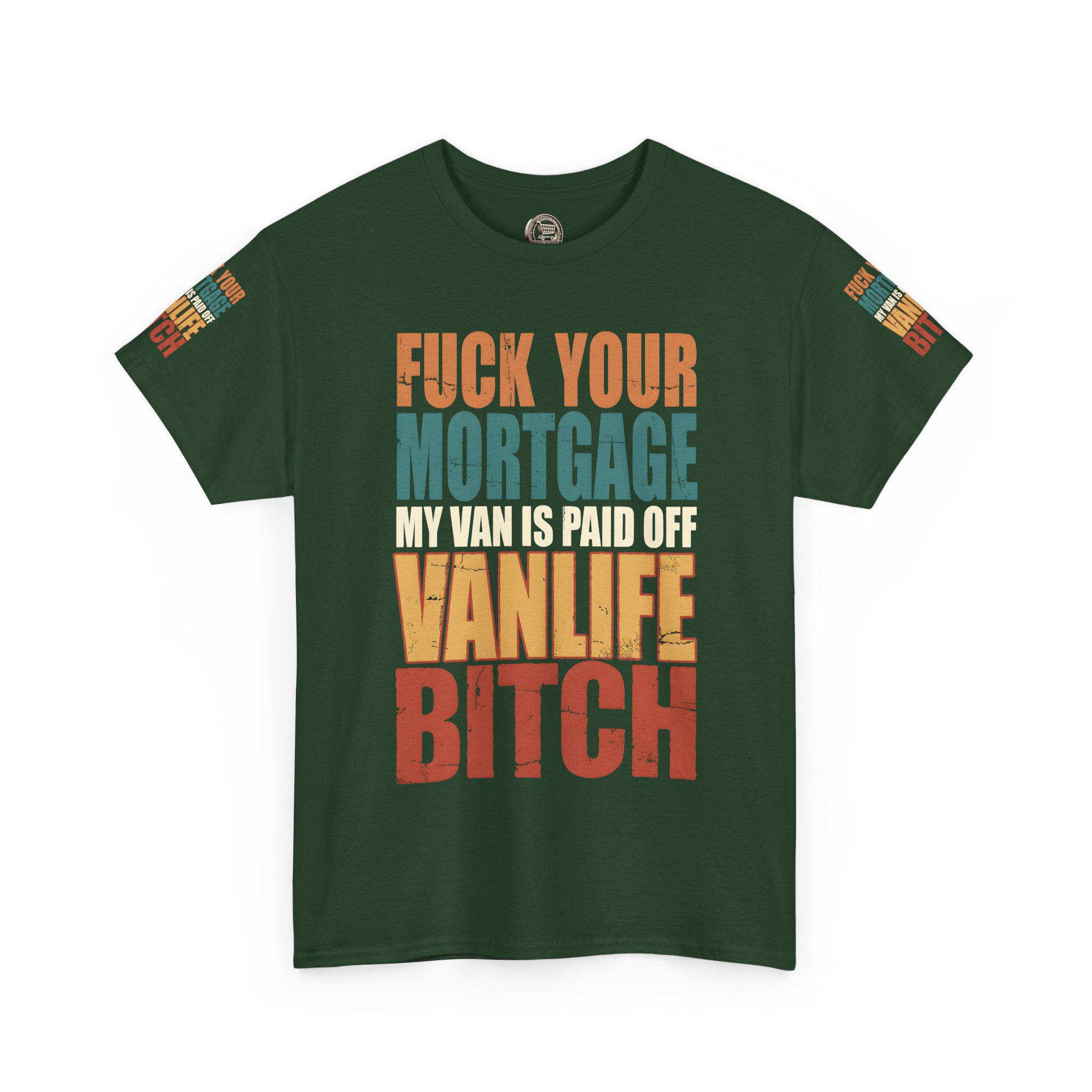 Unisex Heavy Cotton Tee — "Fuck Your Mortgage" Design F**K-Line