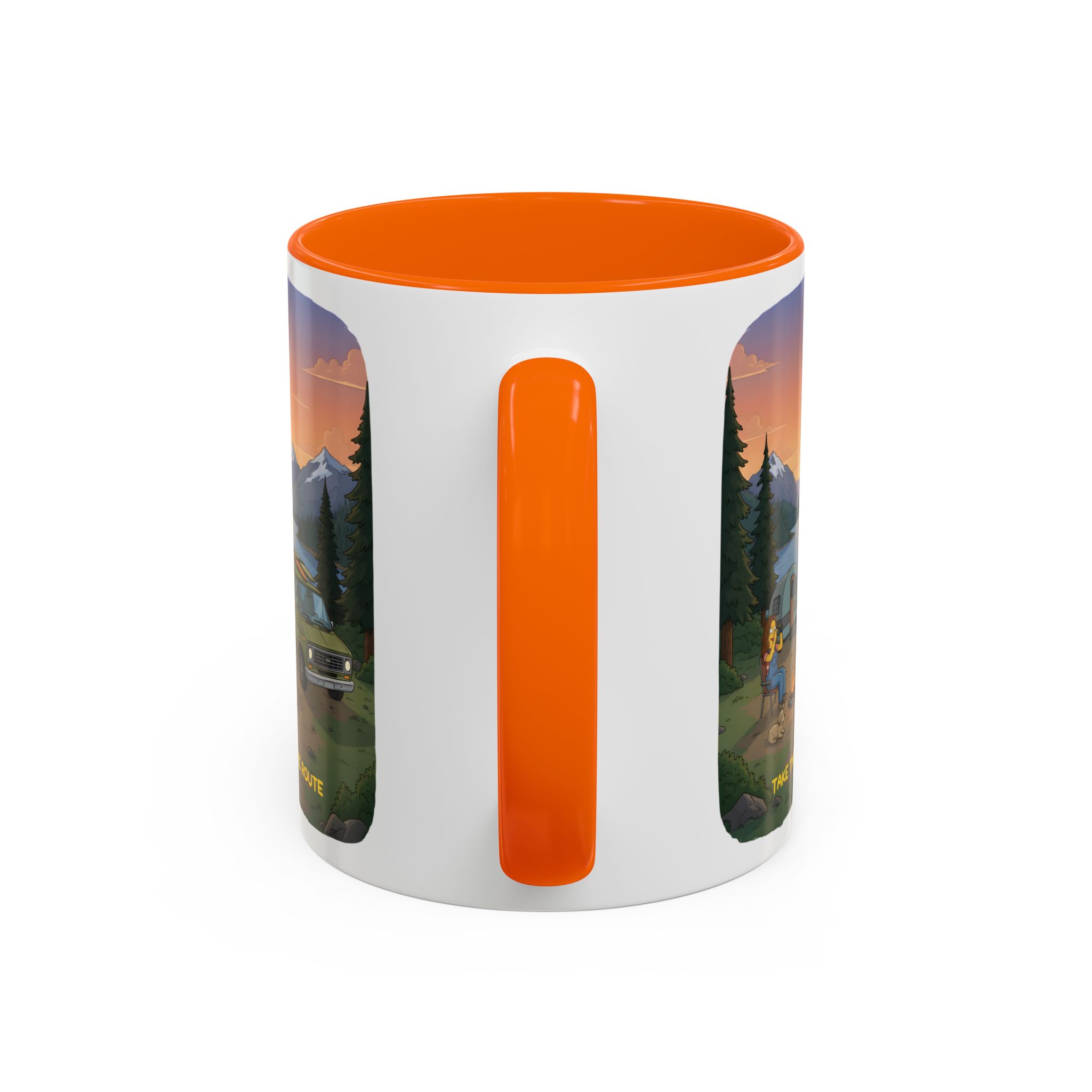 2501731122523357758_2048.jpeg Accent Coffee Mug (11, 15oz) — "Take The Scenic Route" Design Sitcom-Line
