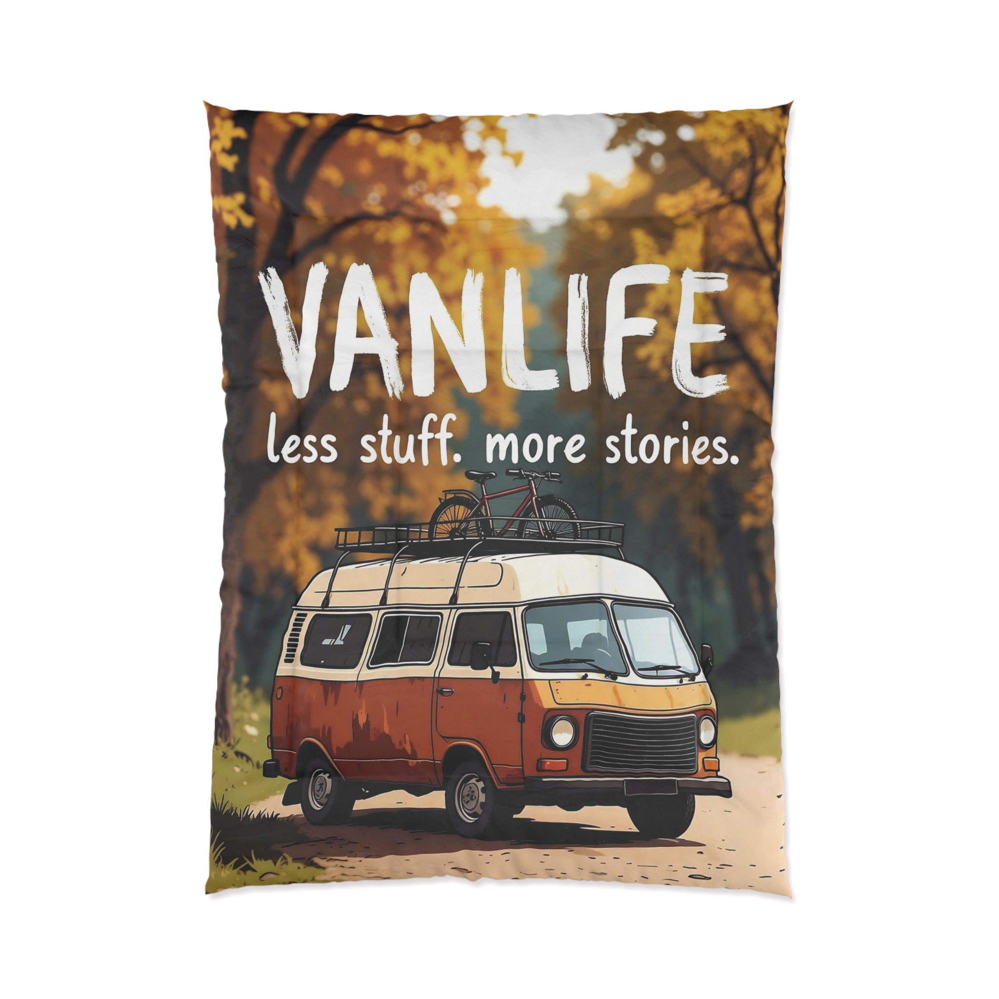 Comforter - "Vanlife -Less Stuff, More Stories" Camper Van Bedding
