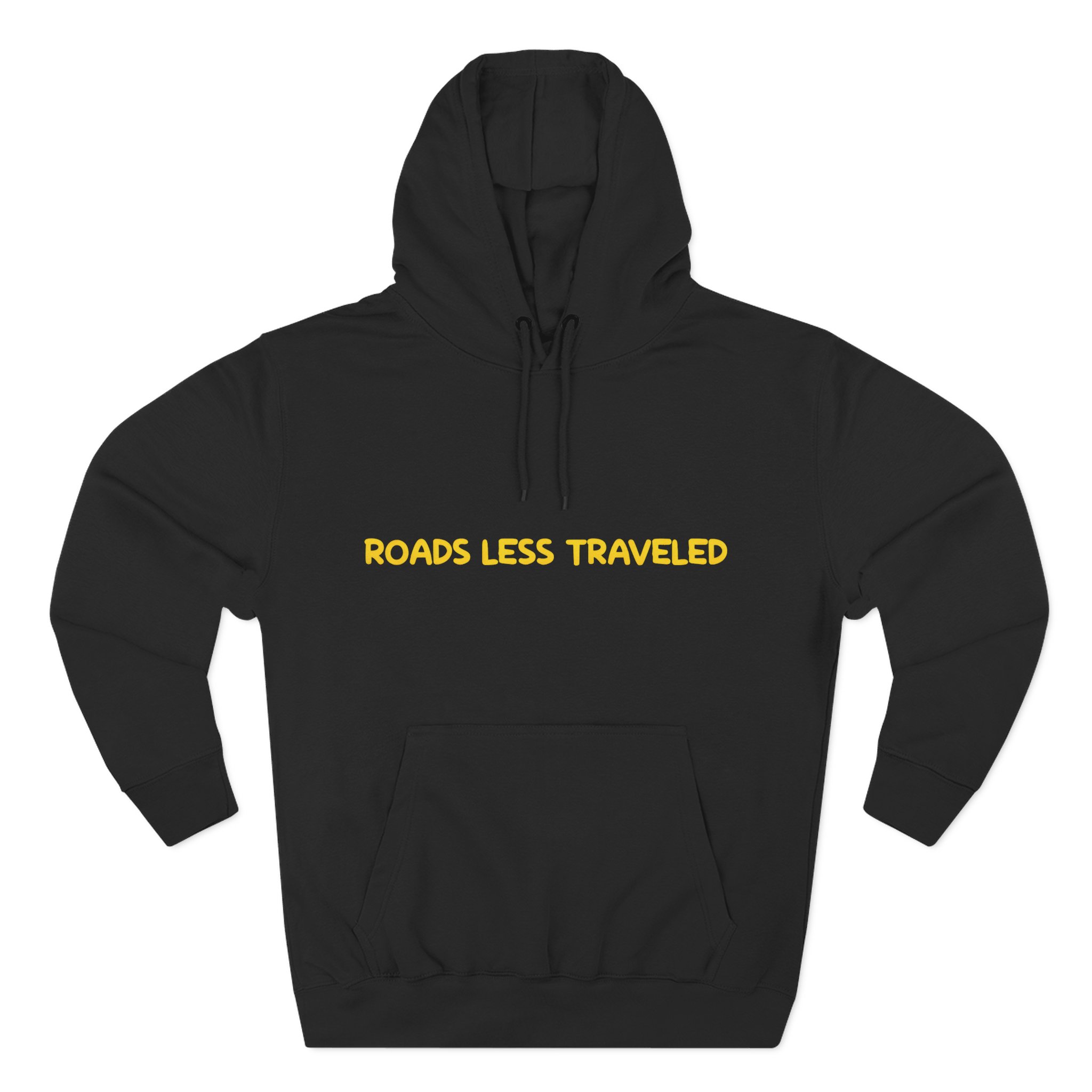 Three-Panel Fleece Hoodie - "Roads Less Traveled" Design Sitcom-Line