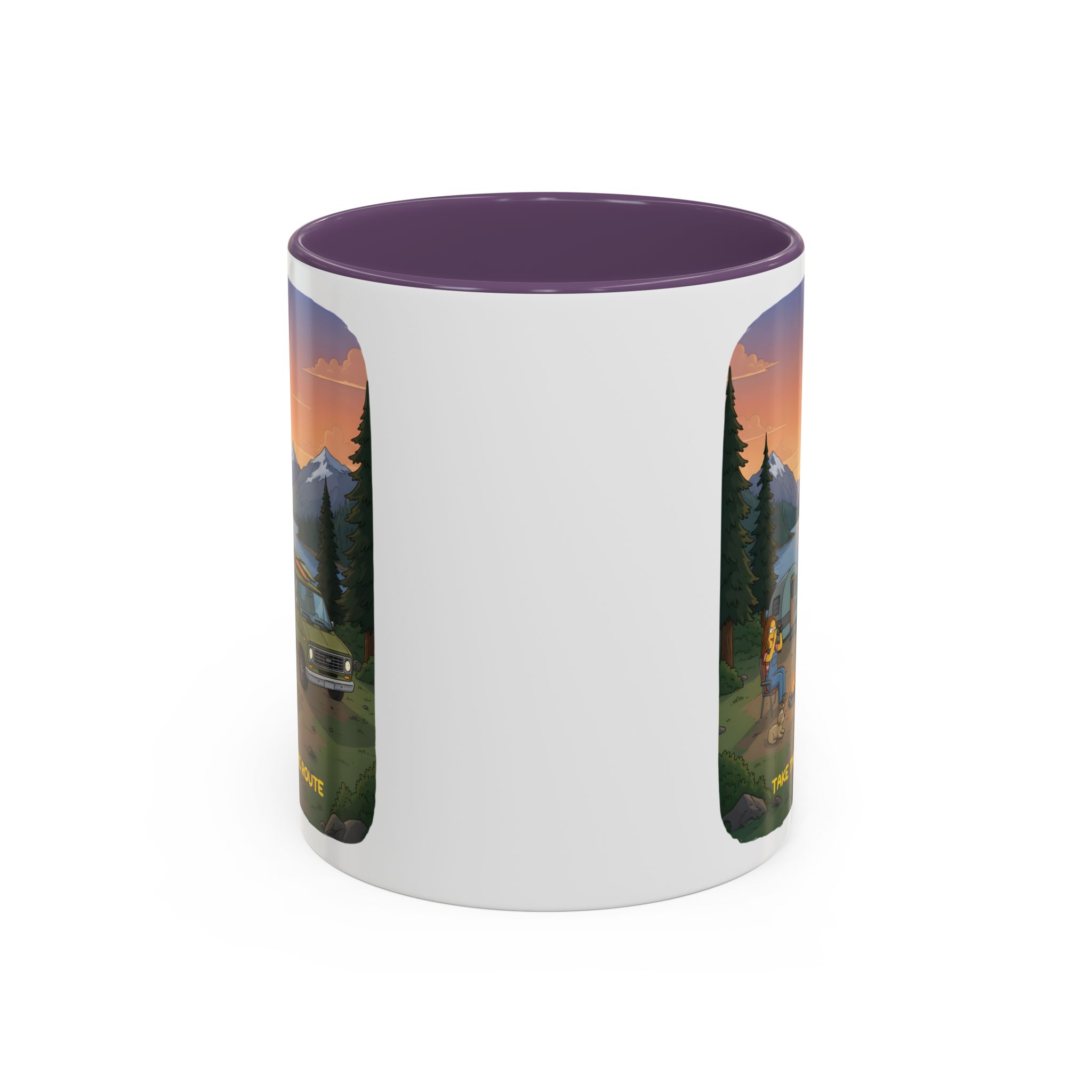2512809688427304404_2048.jpeg Accent Coffee Mug (11, 15oz) — "Take The Scenic Route" Design Sitcom-Line
