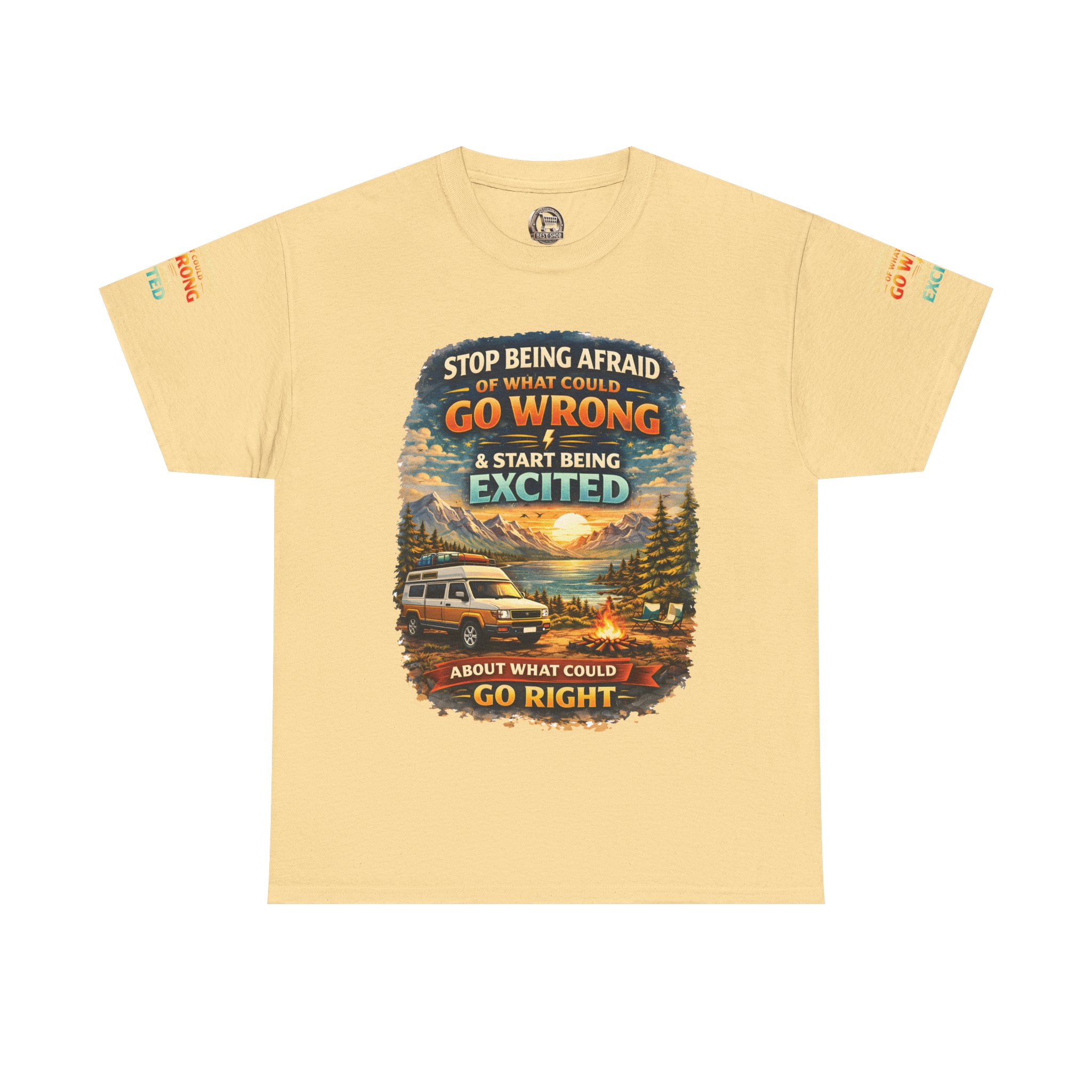 2514116320395409914_2048.jpeg Unisex Heavy Cotton Tee — "Stop Being Afraid Of What Could Go Wrong" Design Scenic-Line