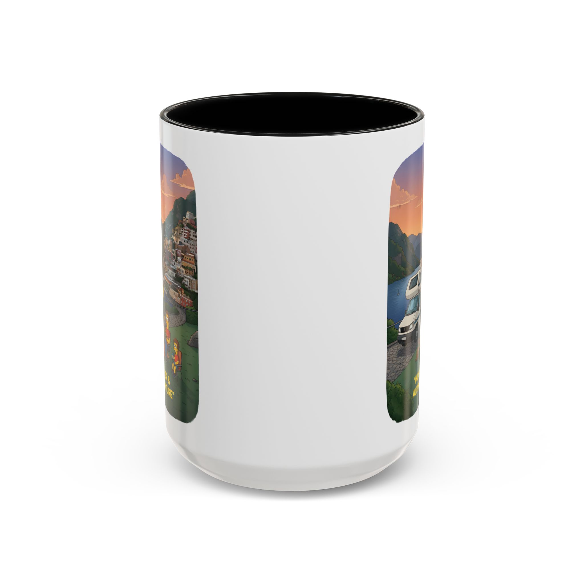 Accent Coffee Mug (11, 15oz) — "Mountain Air-Alpine Adventure" Design Sitcom-Line