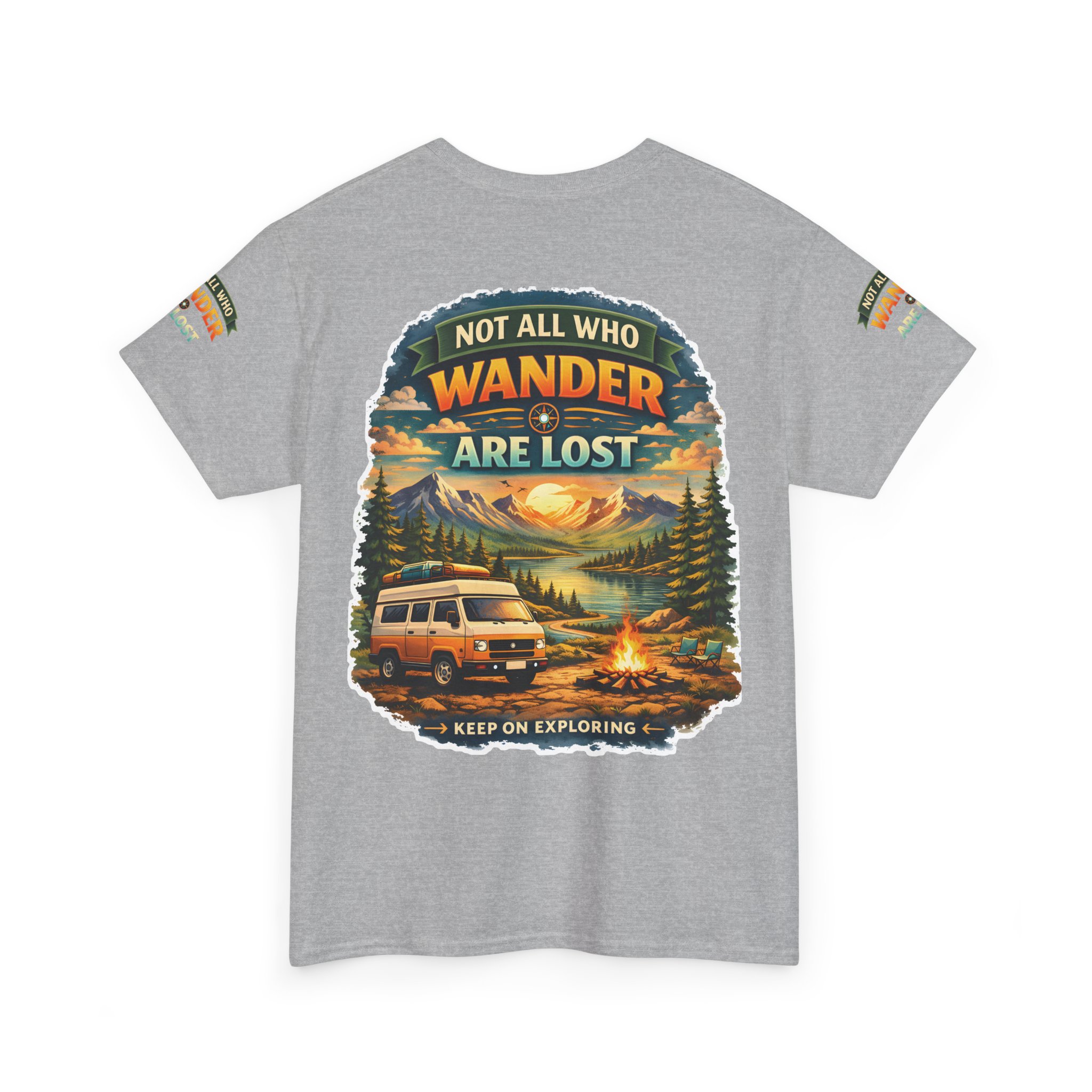 2533858808536419282_2048.jpeg Unisex Heavy Cotton Tee — "Not All Who Wander Are Lost" Design Scenic-Line