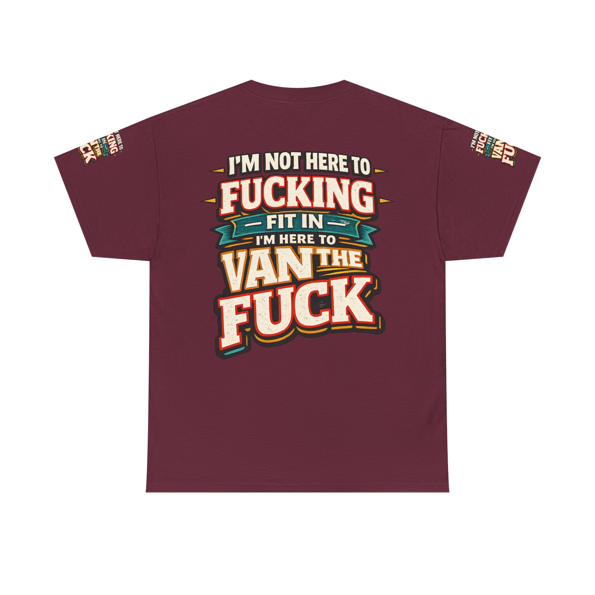 Unisex Heavy Cotton Tee — "I´m Not Here To Fucking Fit In" Design F**K-Line
