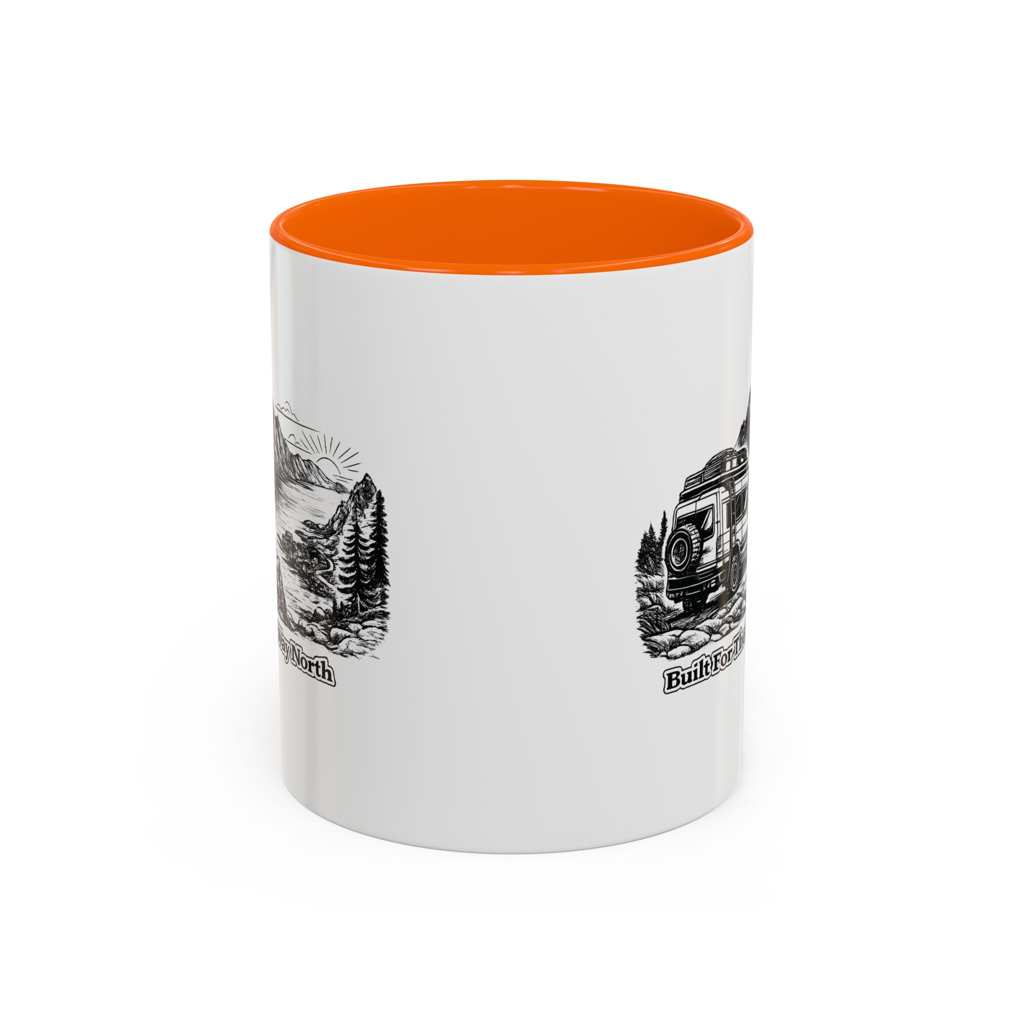 2545396356596872455_2048.jpeg Accent Coffee Mug (11, 15oz) — "Built For The Long Way North" Design Minimal-Line