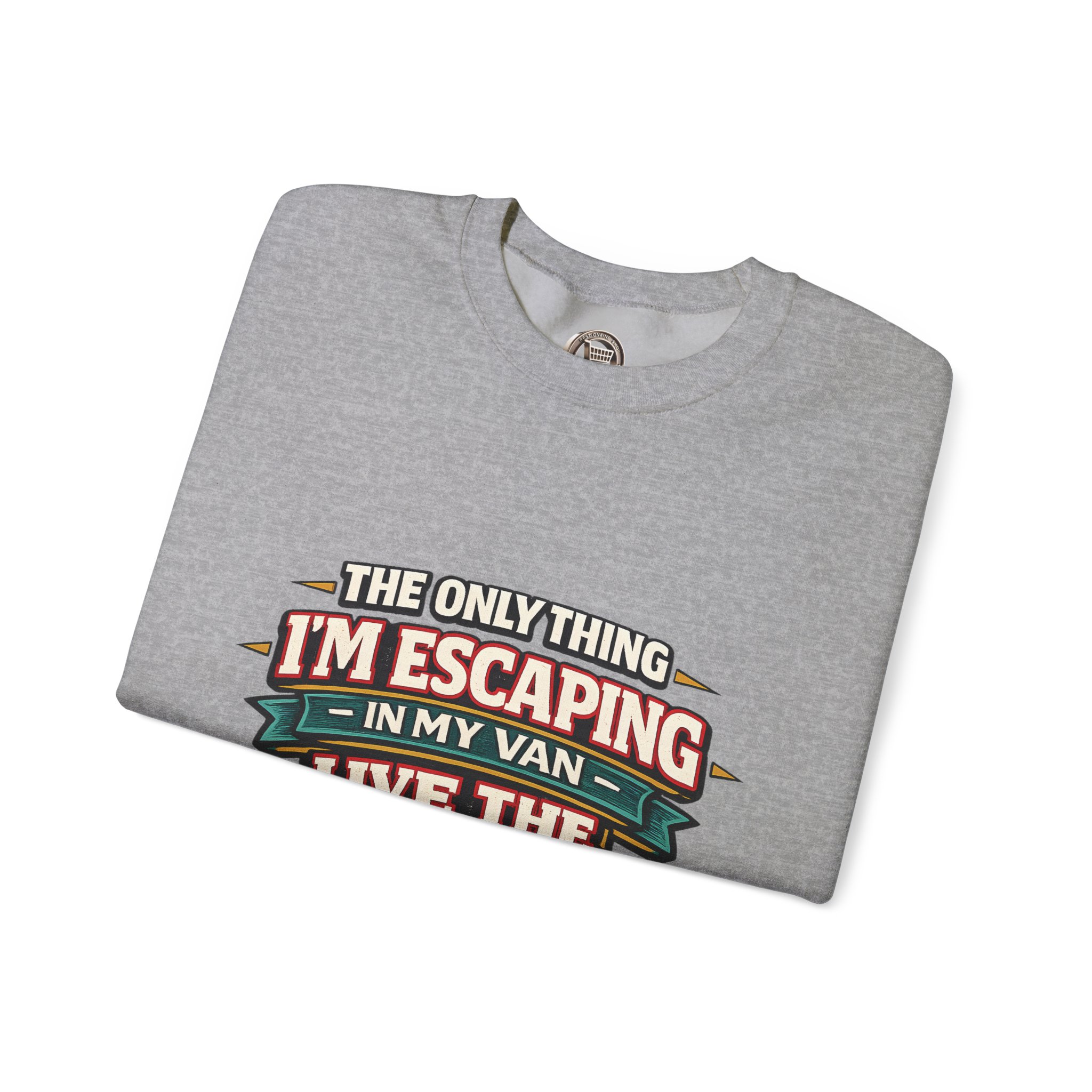 Unisex Heavy Blend™ Crewneck Sweatshirt — "The Only Thing I´m Escaping" Design F**K-Line