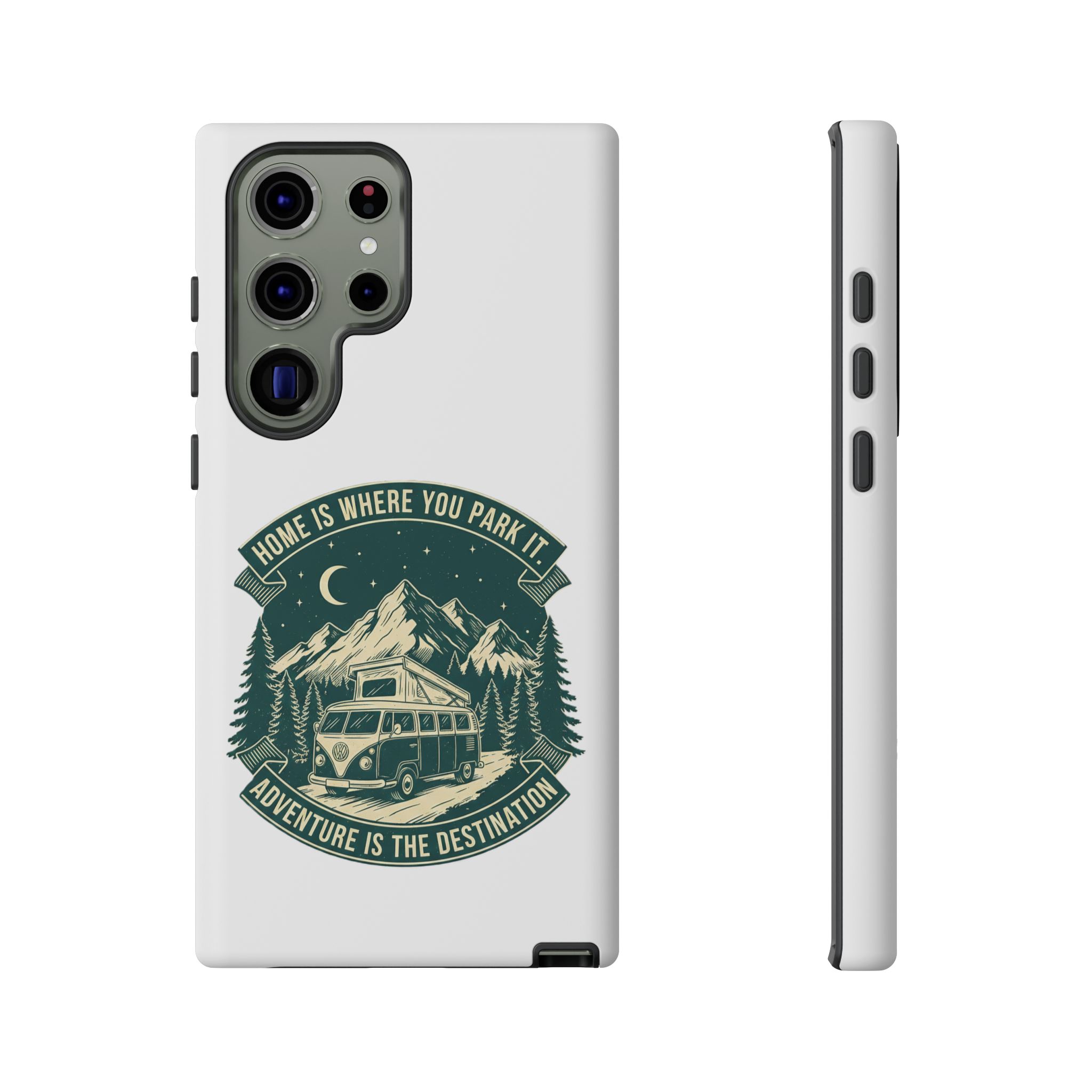 Phone Case — "Home Is Where You Park It-Adventure is the destination" Camper Van Design