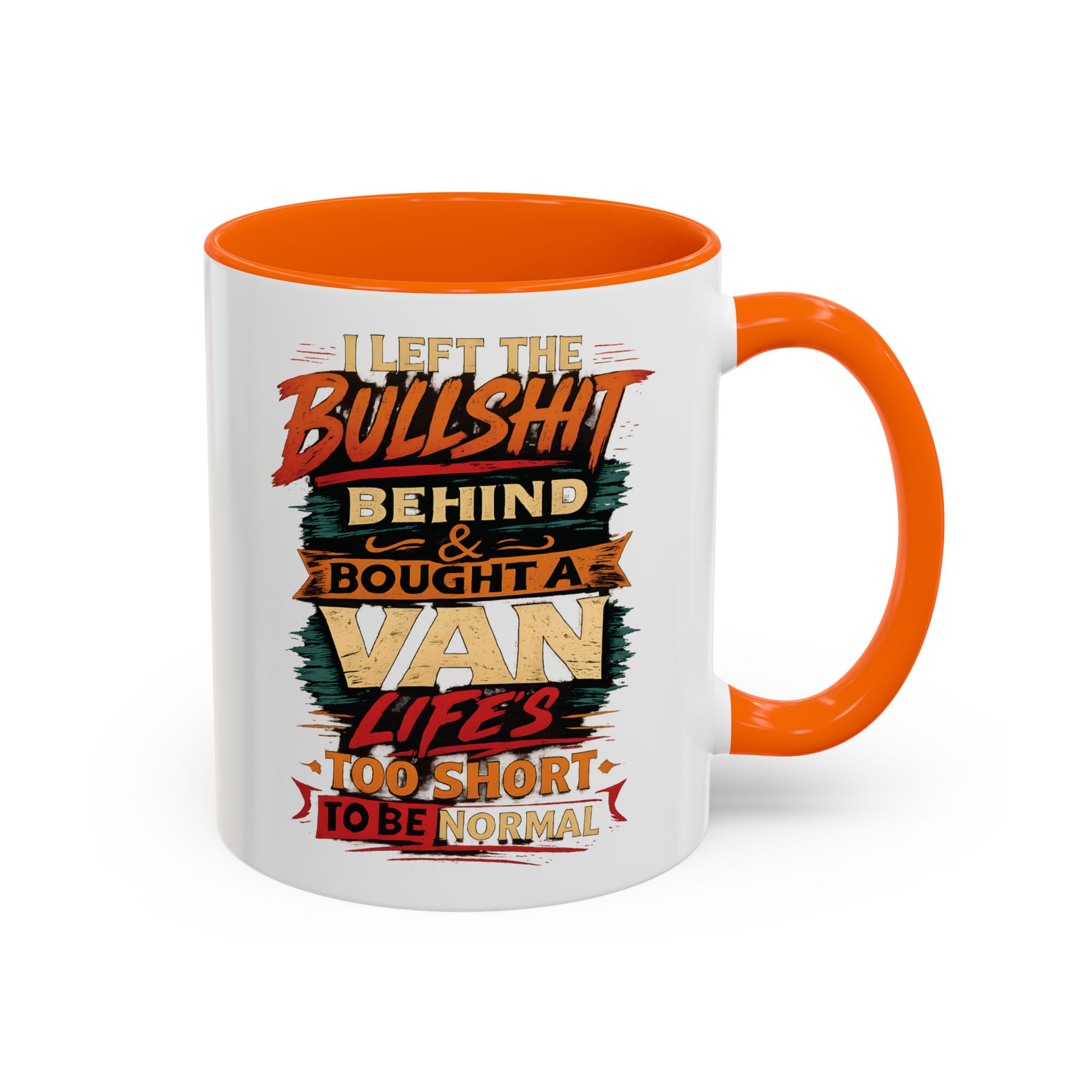 Accent Coffee Mug (11, 15oz) — "I Left The Bullshit" Design F**K-Line