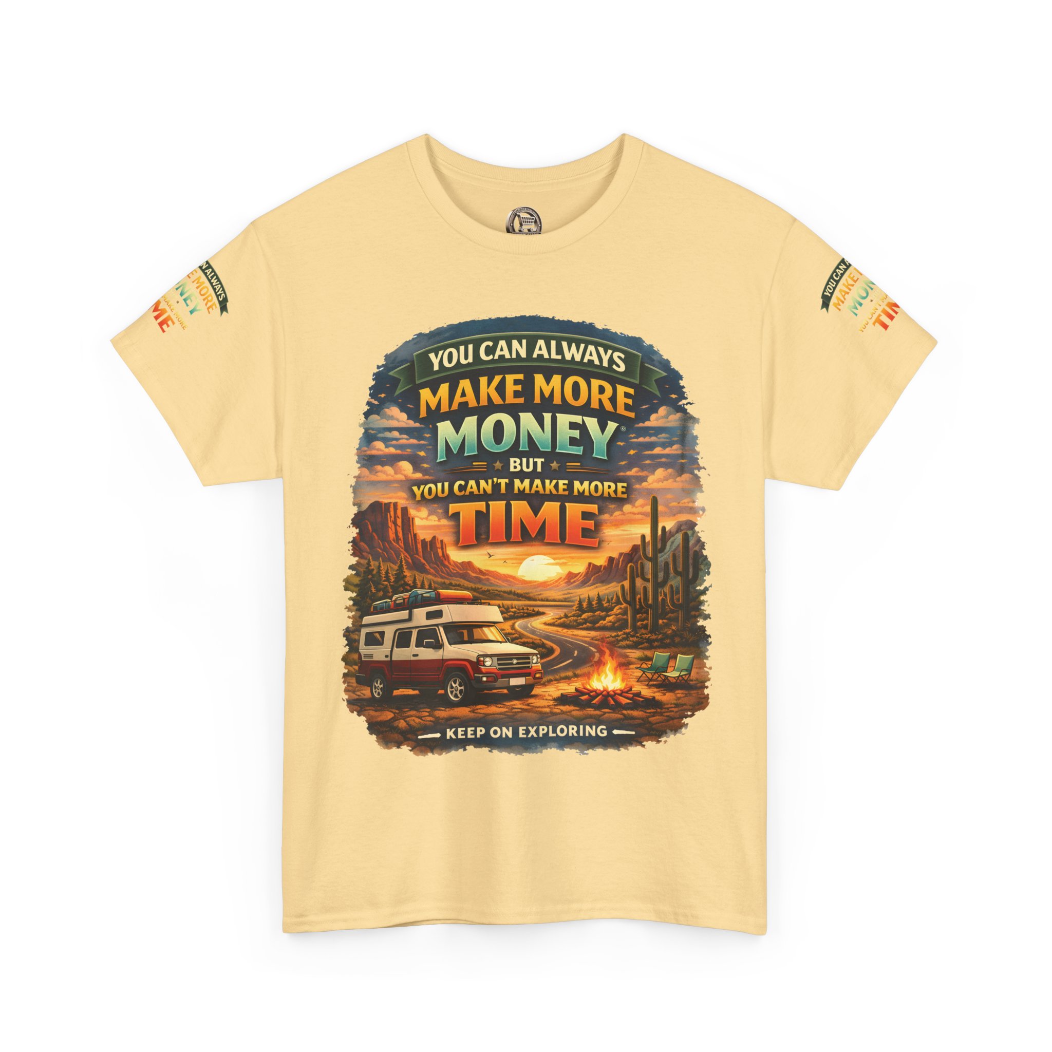Unisex Heavy Cotton Tee — "You Can Always Make More Money" Design Scenic-Line