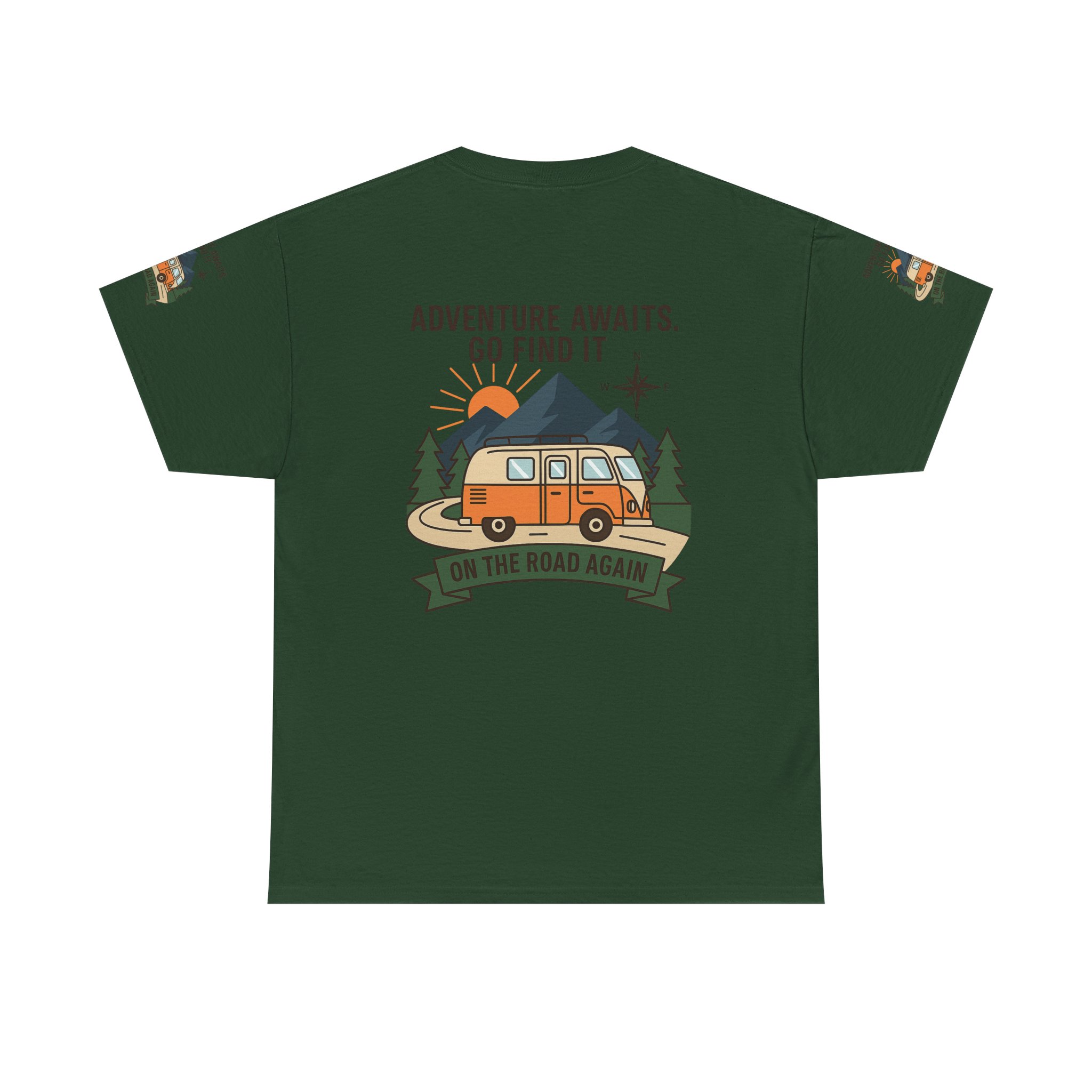 2563226812681968021_2048.jpeg Unisex Heavy Cotton Tee — 'Adventure Awaits. Go Find It' Camper Van T‑Shirt