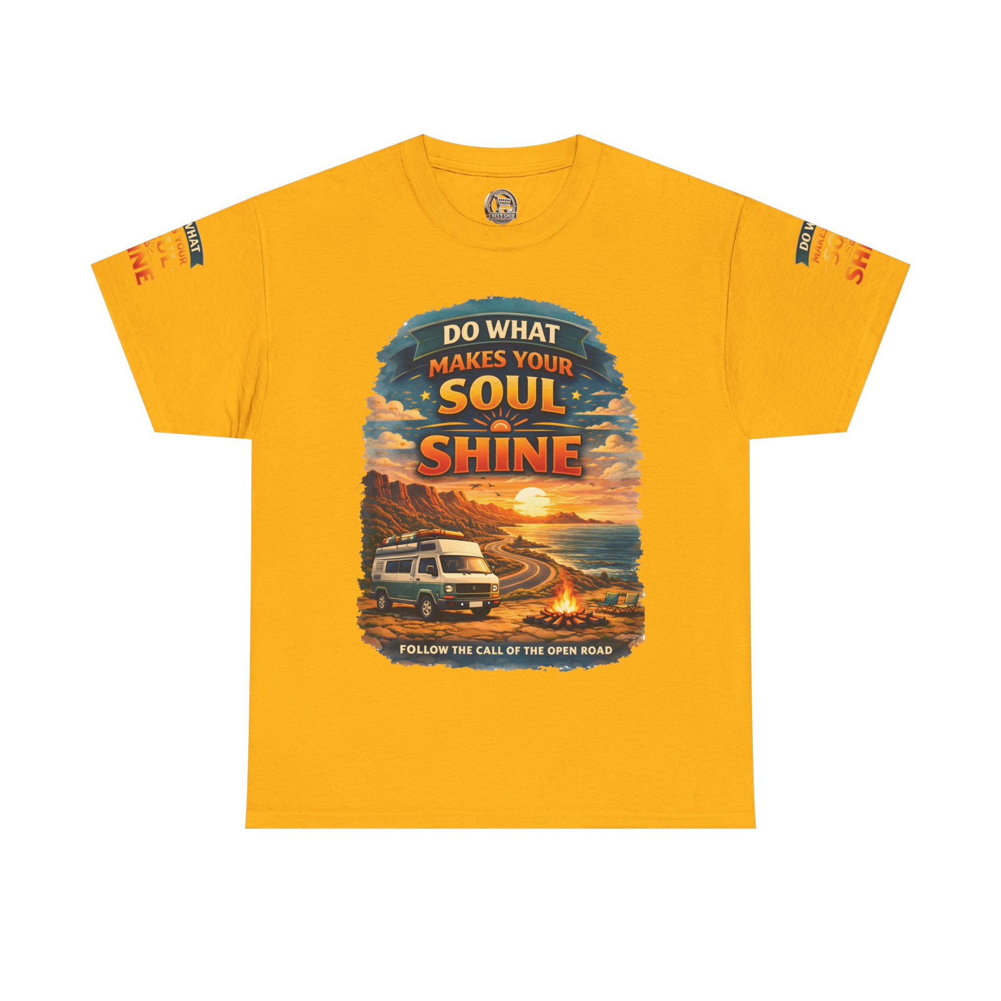 Unisex Heavy Cotton Tee — "Do What Makes Your Soul Shine" Design Scenic-Line